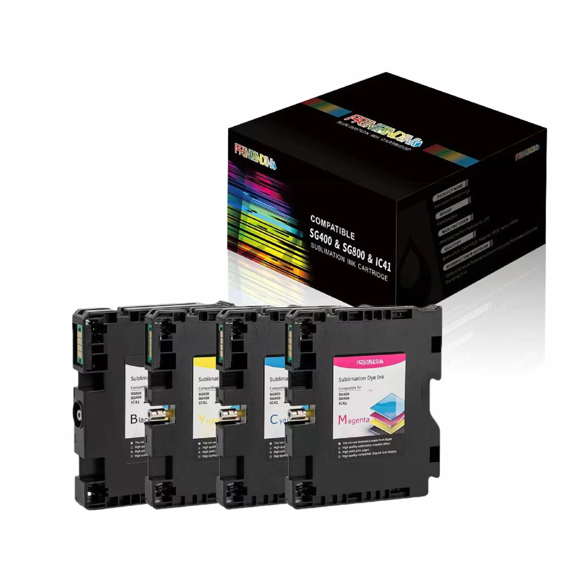 GC41 KCMY Inchiostro di sublimazione compatibile con Ricoh Aifcio SG2100 SG3100 SG3110 SG3210 SG7100DN