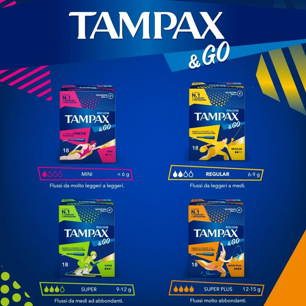 Tampax &Go Super Plus Tamponi x18