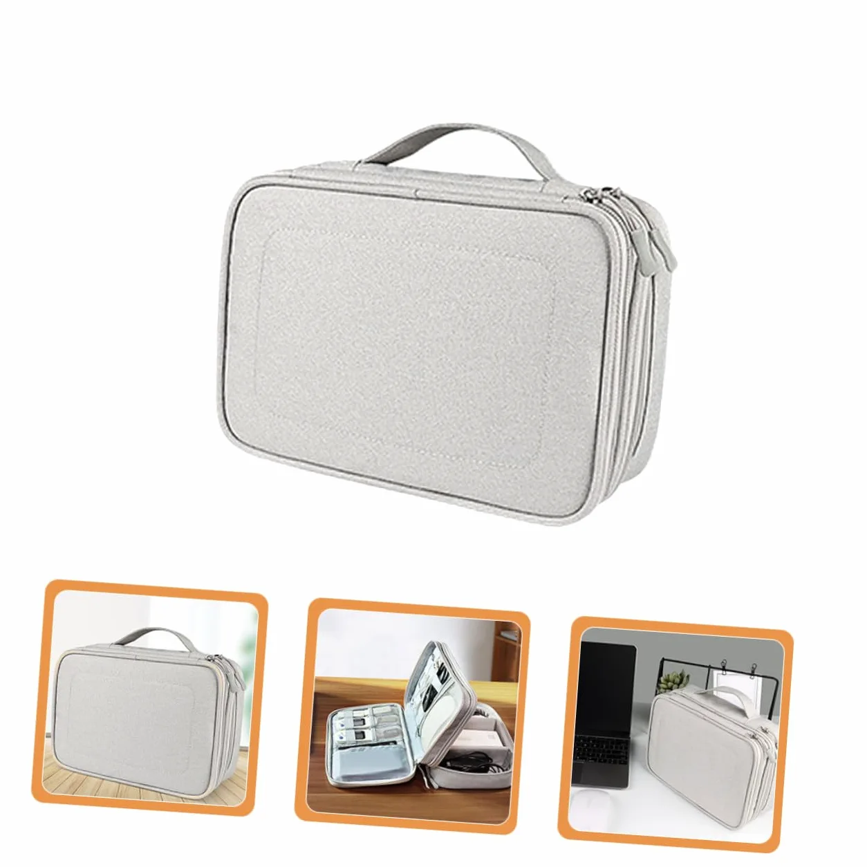 BESPORTBLE Borsa Portaoggetti per Cavi USB Tracolla Organizer per Dispositivi Elettronici Bank Custodia Portaoggetti per Cavi Dati Organizer per Accessori Digitali