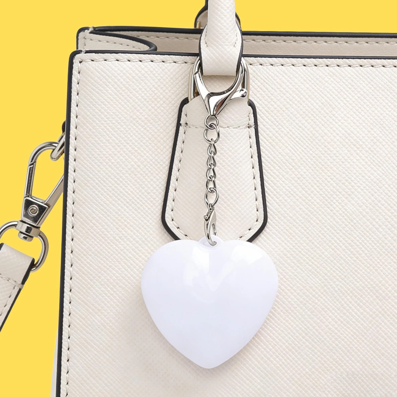 TNSLAND 2 Pezzi Luce per Borsa LED a Forma di Cuore, Mini Lampada Touch Ricaricabile USB, Luce Interna Borsa per Trovare Chiavi, Accessorio Portatile Donna, Luces per Viaggio, Regalo Donna Amica Mamma