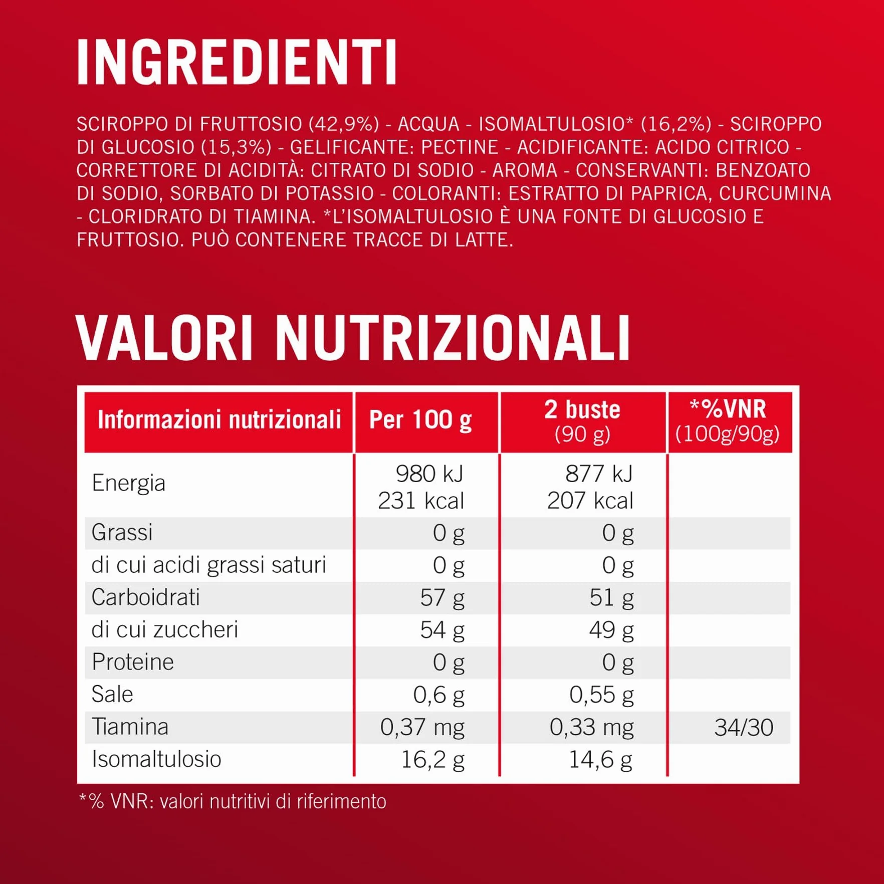 Enervit Pre Sport Arancia Gelatina Energetica 45g 5 Pack Senza Glutine Vegan