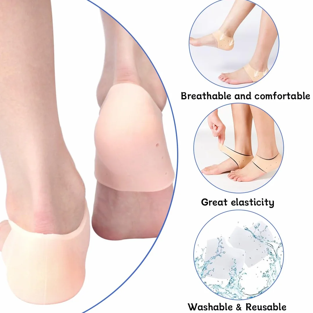Protezione Talloniera in Silicone Traspirante per Scarpe Donna Uomo - Allevia Dolore Tallone Calli Vesciche