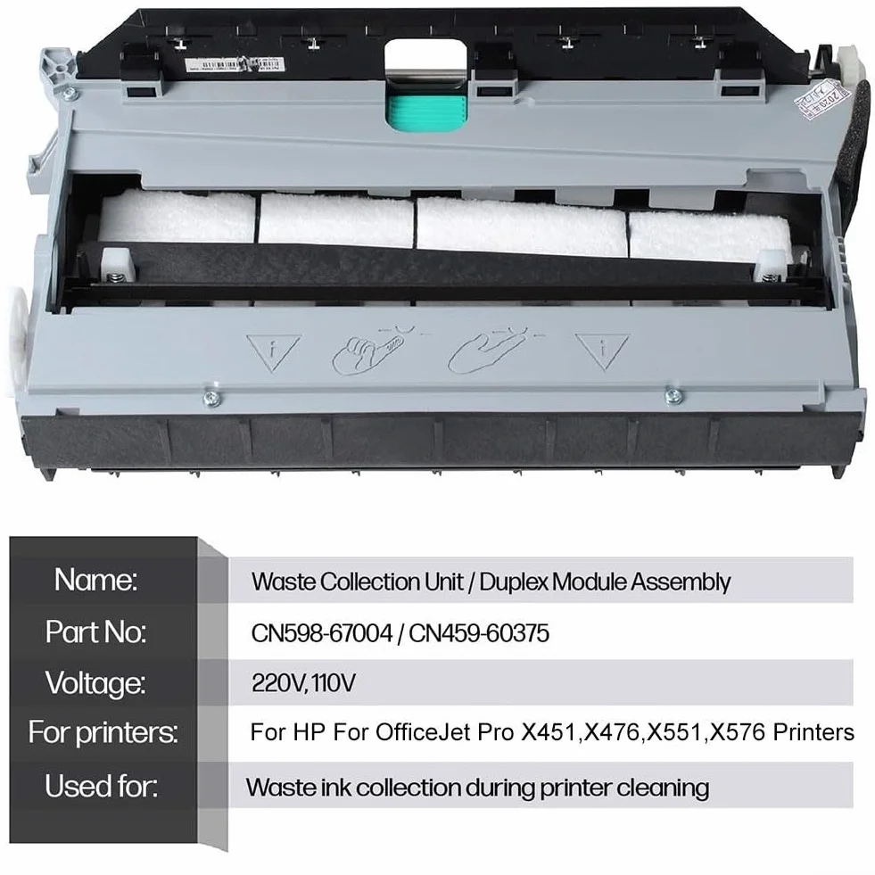 per HP per modulo Duplex Kit di montaggio con raccolta inchiostro di scarto per CN598-67004 CN459-60375 Compatibile con Pro X451 X551 X476 X576 e PageWide