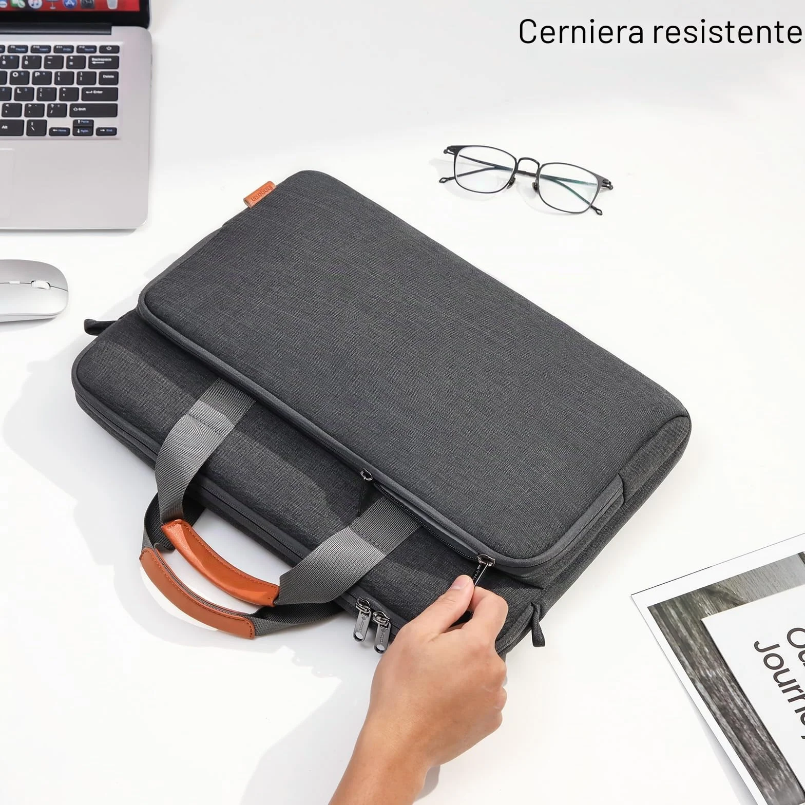 bagasin Borsa a Tracolla per PC, Borsa Messenger per Porta Laptop 15,6 17,3 14 13,3 Pollici, Custodia per PC Computer Portatile
