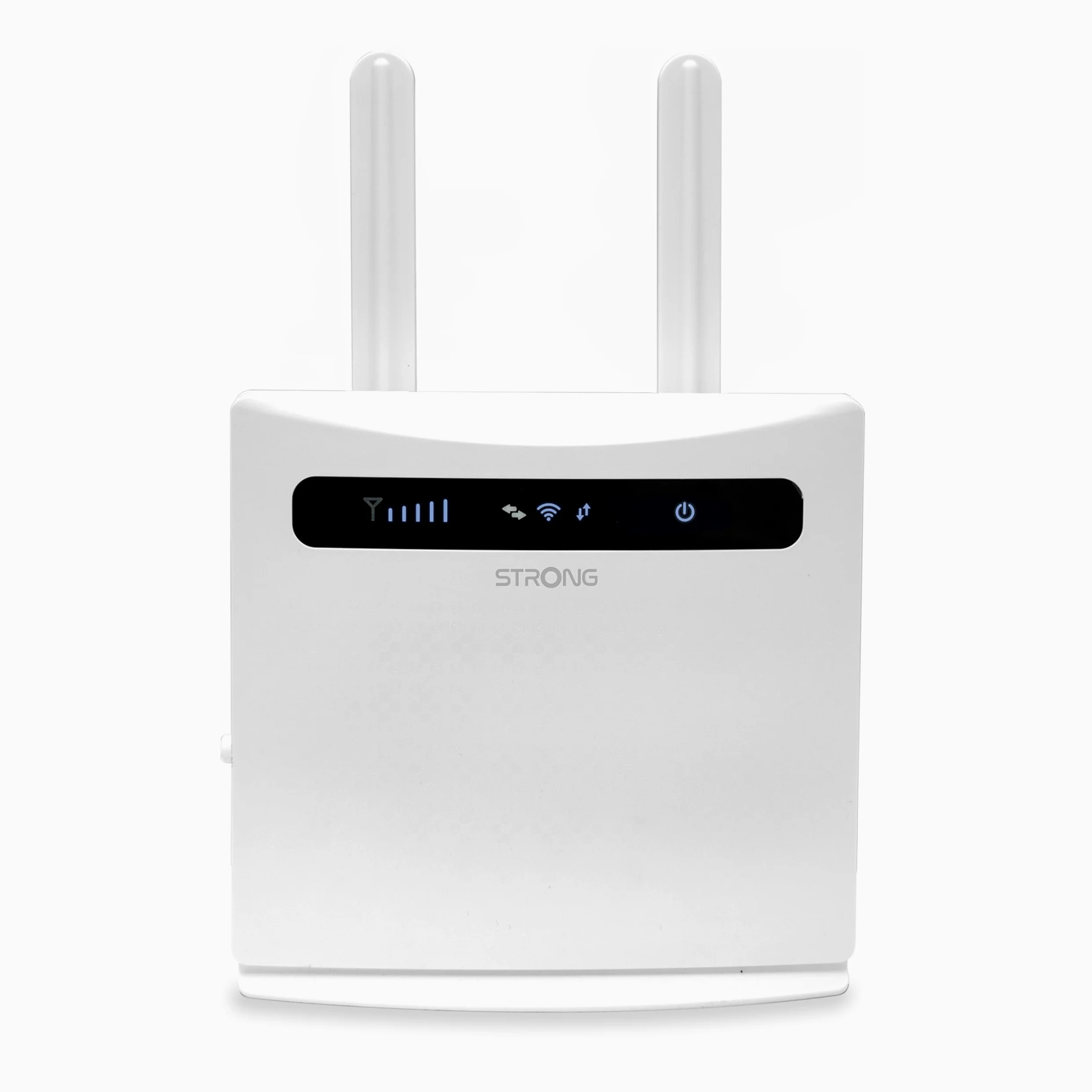 STRONG 4ROUTER300V2 LTE fino a 150 Mbps, Wireless N300Mbps, Router WiFi con Slot per Sim, 4 Porte LAN, Cat 4, Modem 4G Sim. Funziona con qualsiasi operatore. Bianco.