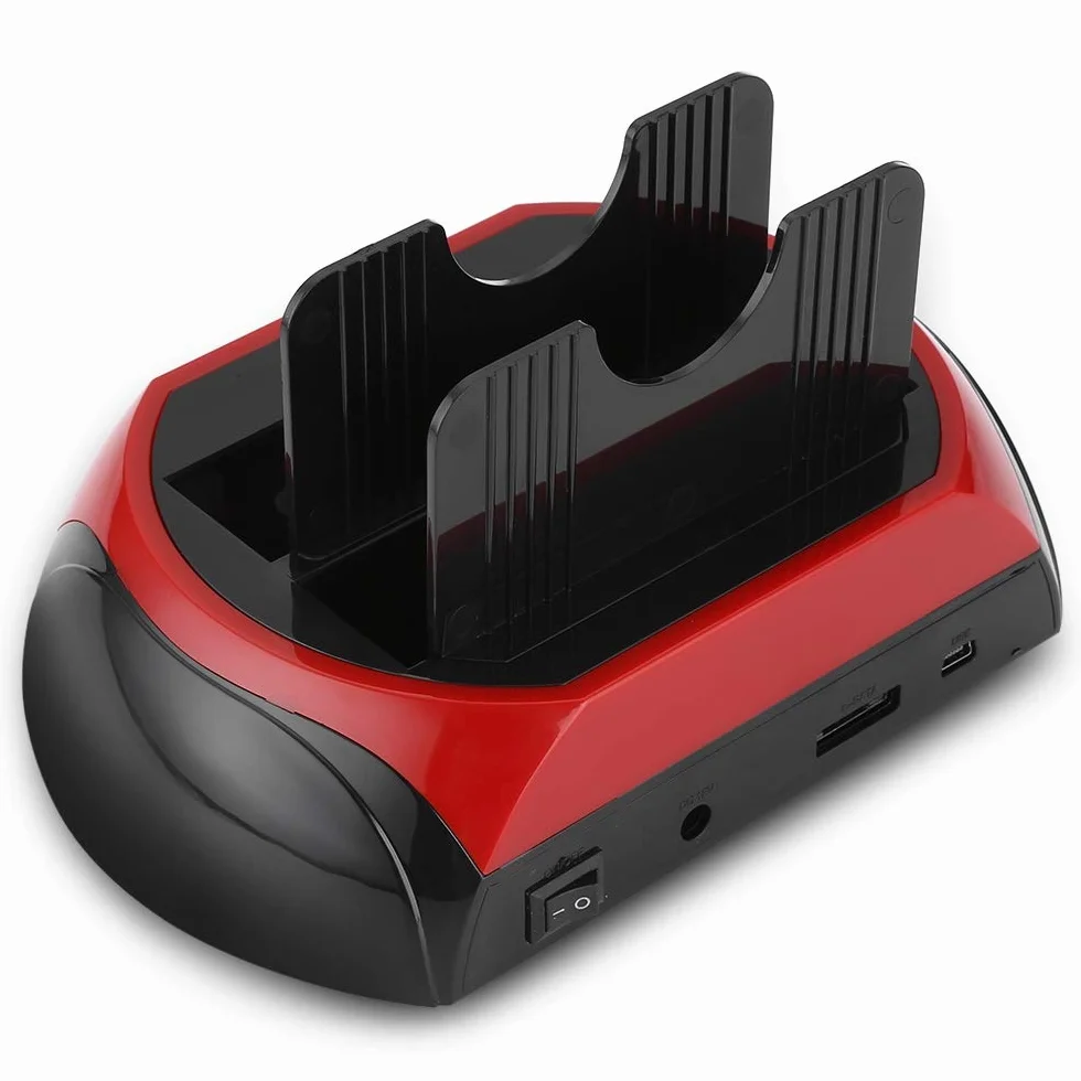 Docking Station 2 Hard Disk 2.5 3.5 Sata Ide E-Sata Usb 2.0 3.0 Lettore Hdd Sd