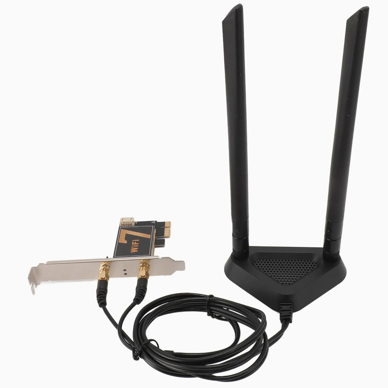 Scheda Adattatore di Rete WiFi, BE200NGW Segnale Efficiente WPA4 Crittico 2.4G 5G 6G PCI EX1 Adattatore della Scheda WiFi 8774MBIT / S Plug And Play per Desktop -PC (con Base di Antenna