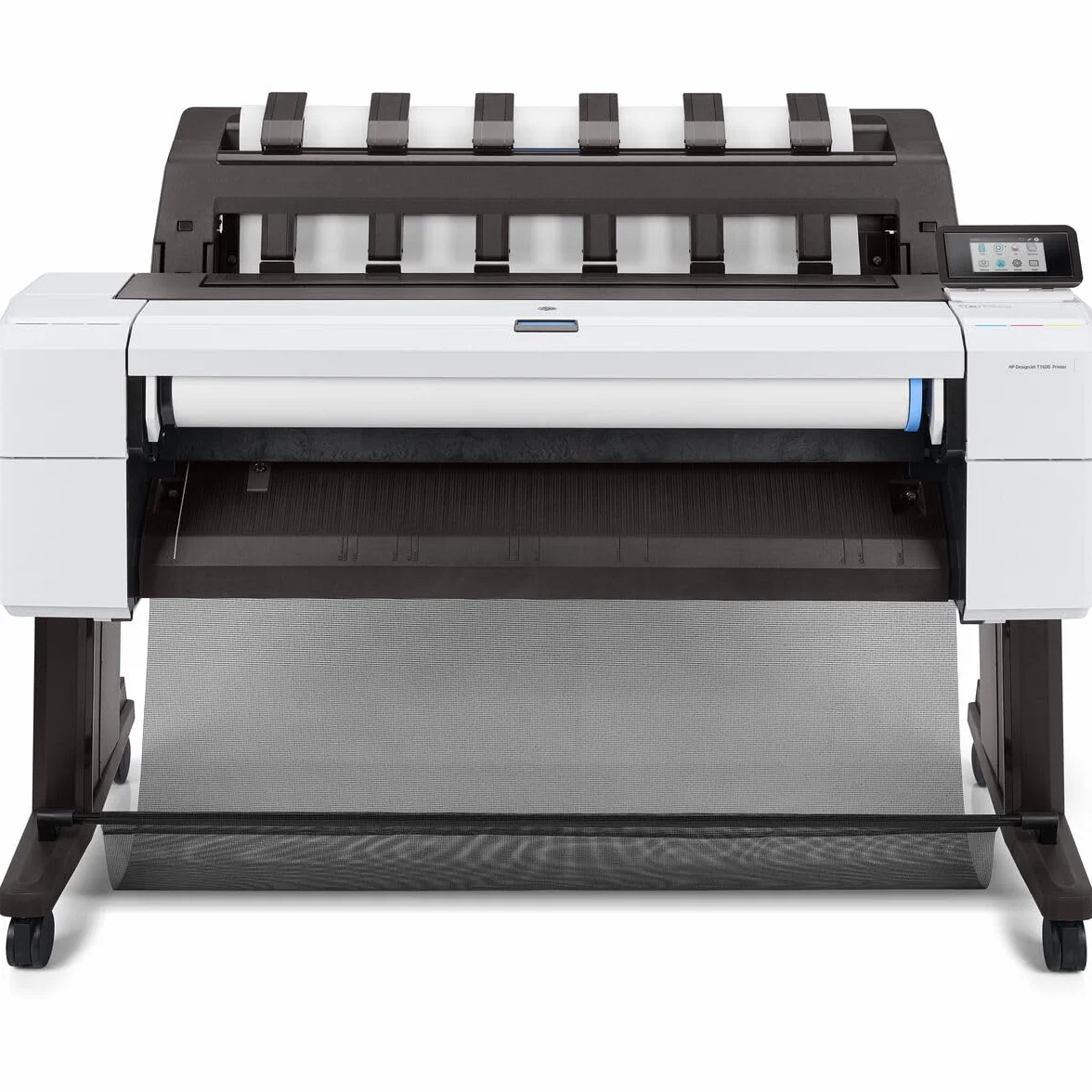 HP DesignJet T1600 3EK10A, da 91 cm, velocità 180 stampe A1 all’ora, grammatura da 60 a 328 g/m², LAN Gigabit, USB, Wi-Fi, piedistallo, Bianco