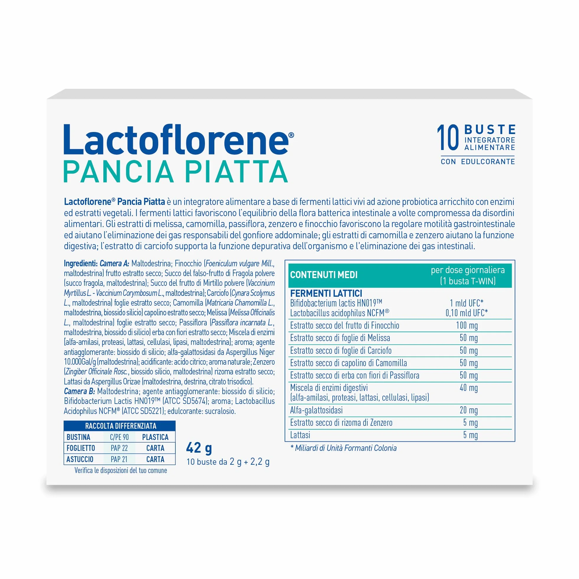 Montefarmaco Otc Lactoflorene Pancia Piatta 10 Bustine