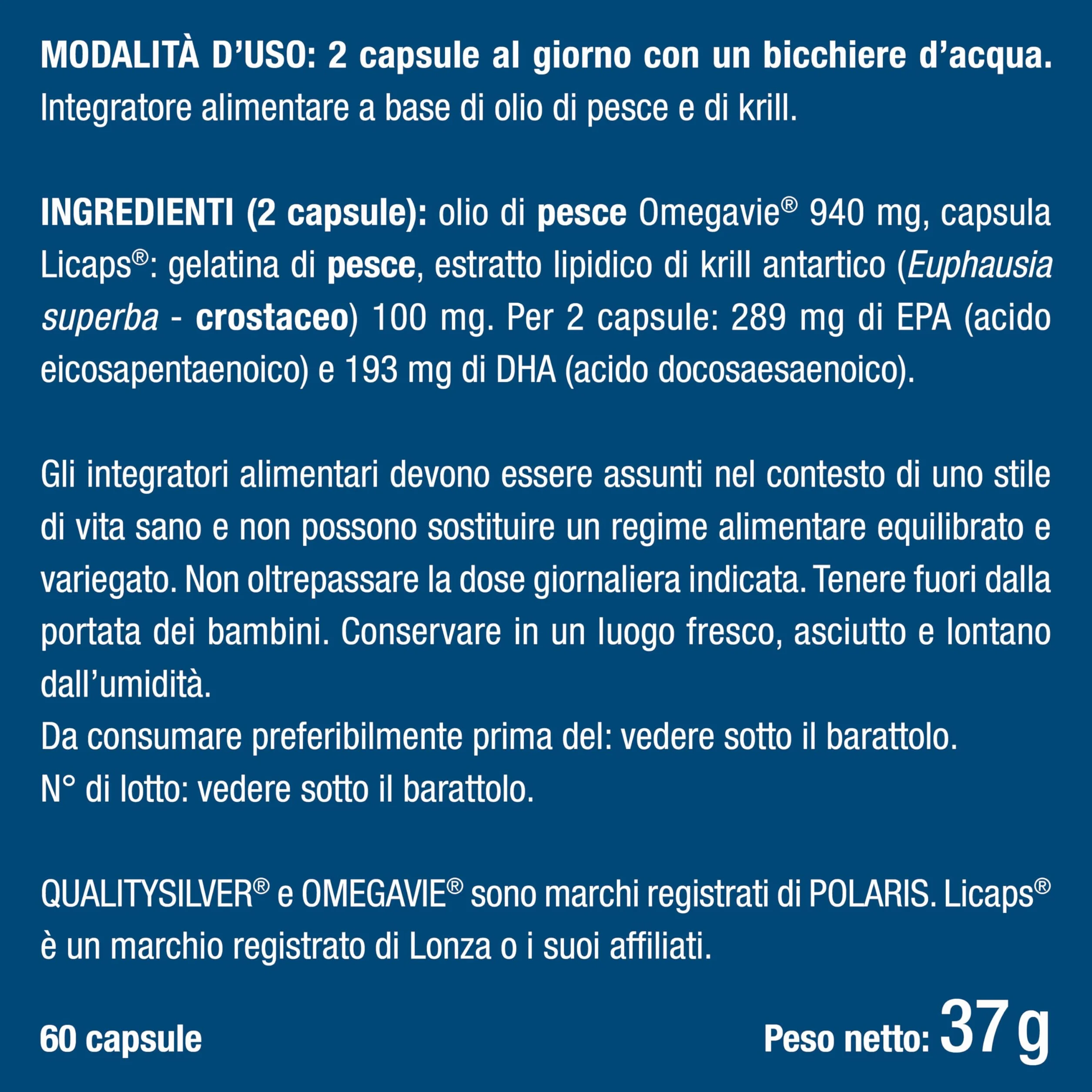 Nutrimea Omega 3 Krill Antartico 60 Capsule Alta Concentrazione EPA DHA Astaxantina