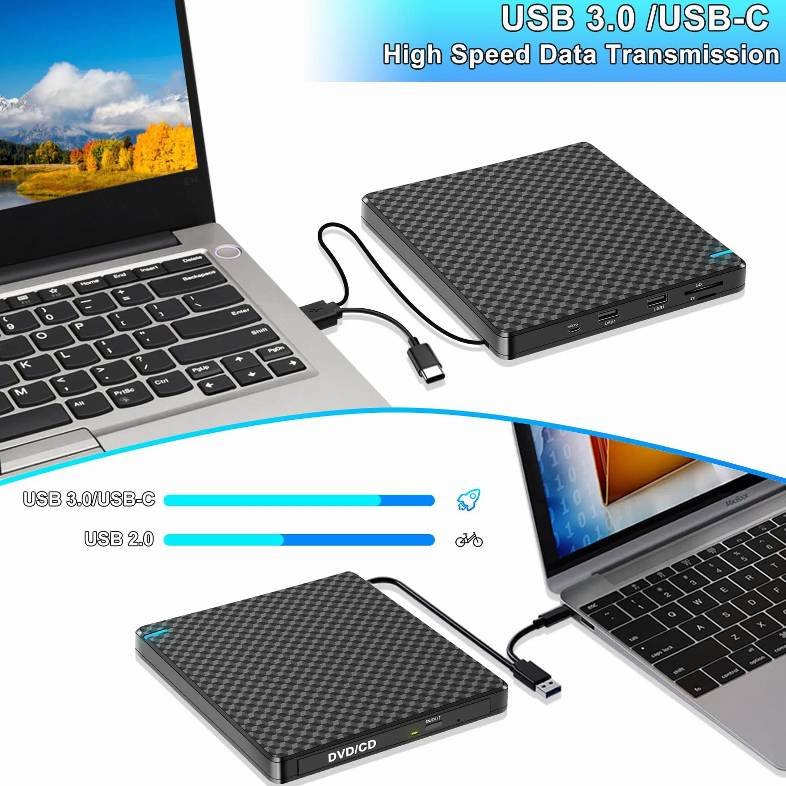 Unità CD DVD esterna per computer portatile