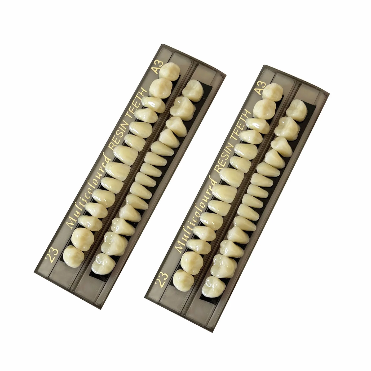 56 zębów protetycznych z resiny A3, protezy górne i dolne