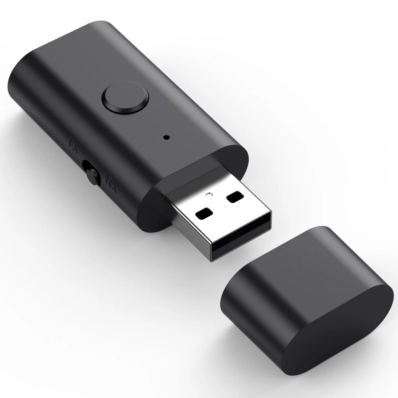 Ricetrasmettitore 5.3 Adattatore USB 2 in 1, adattatore USB Bluetooth, adattatore USB wireless AUX da 3,5 mm, bassa latenza, microfono integrato, streaming musicale, chiamate in vivavoce,