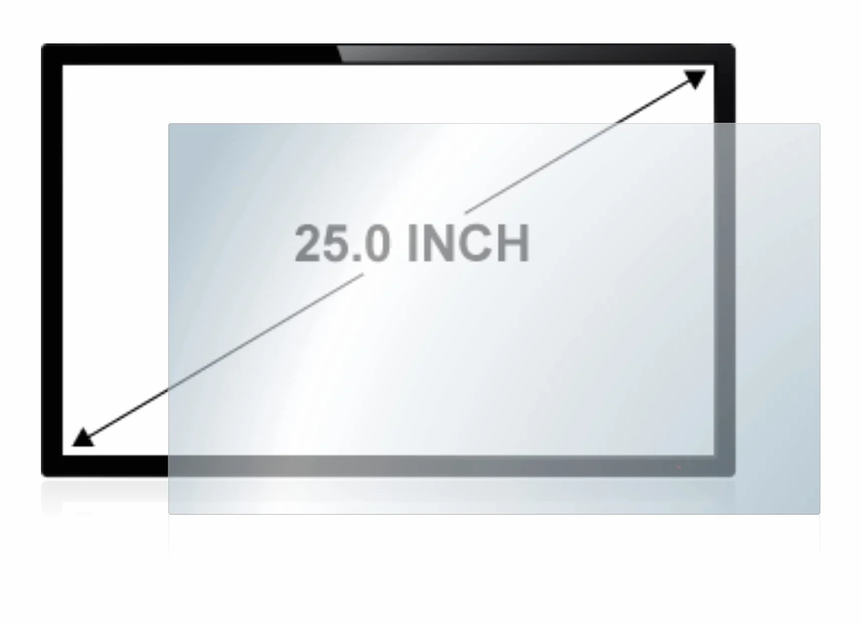 upscreen 25" Pellicola Protettiva per PC touch panel con 25,0 Pollici (63.5 cm) [538 x 337 mm, 16:10] Schermo Protezione, Anti-Impronte