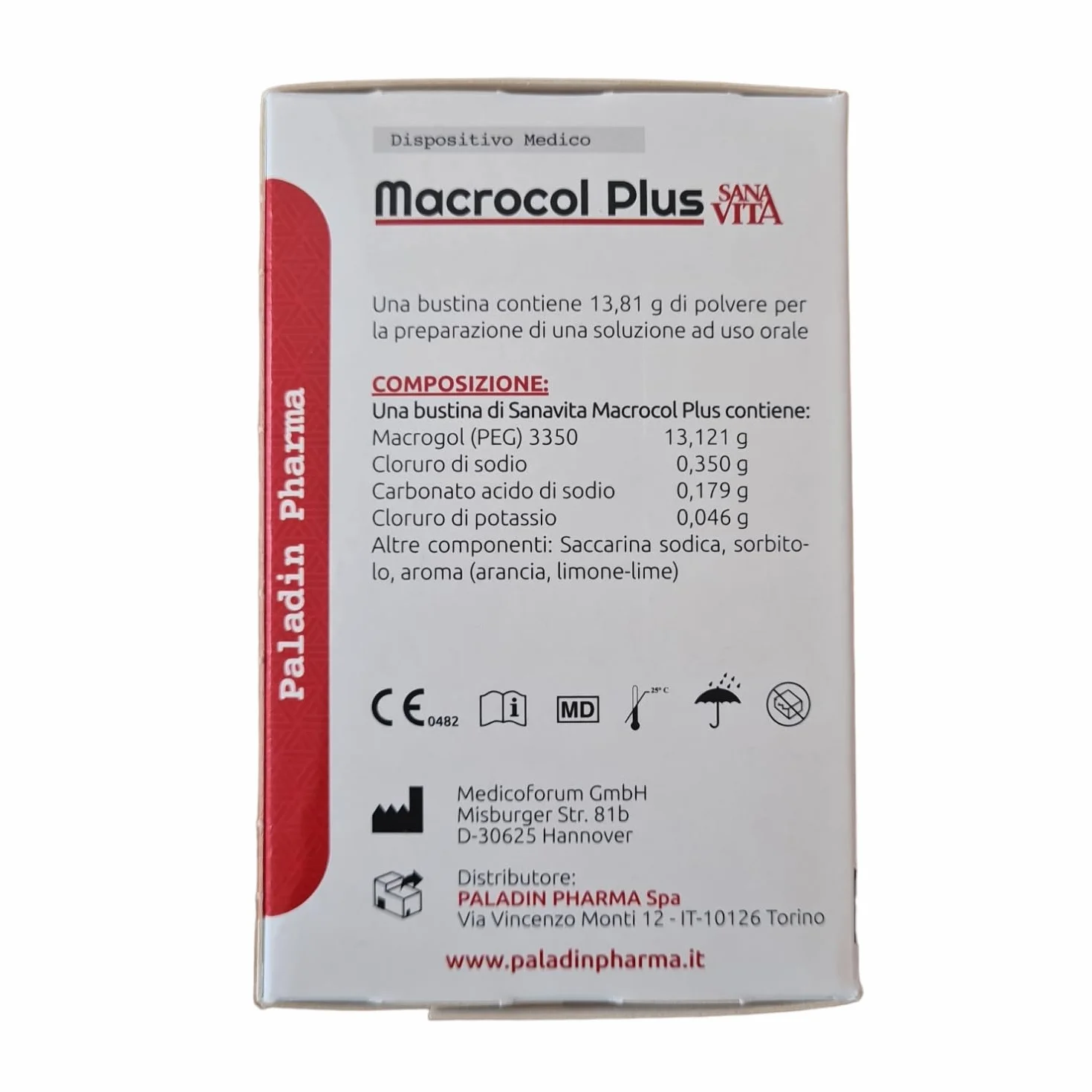 Paladin Pharma Sanavita Macrocol Lassativo Osmotico 13.81 g 20 Bustine