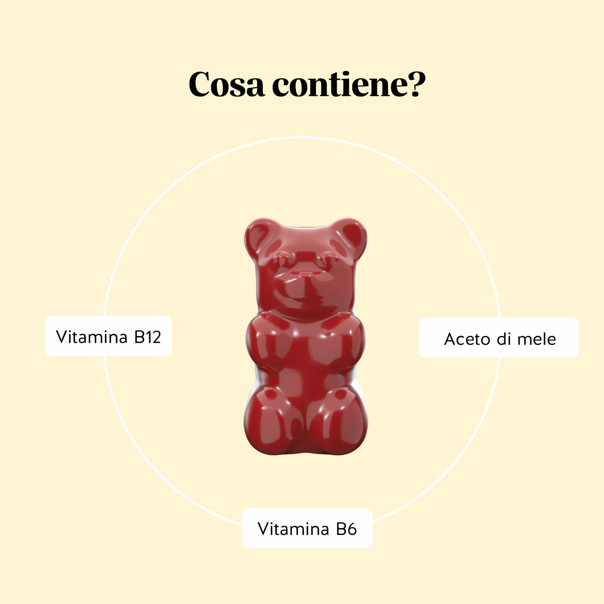 Happy Belly Debloat Aceto di Mele Gommose 7500mg Vitamina B6 B12 30 Pezzi Senza Zuccheri Vegano