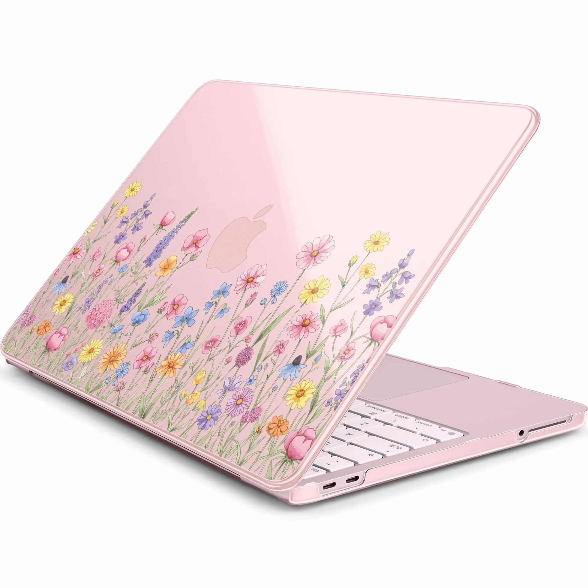 Custodia per MacBook Neo da 13 pollici modello 2026 modello A3404, motivo floreale fresco 1,2 mm, custodia rigida ultra sottile da 1,2 mm, set di accessori per laptop 6 in 1 per donne e