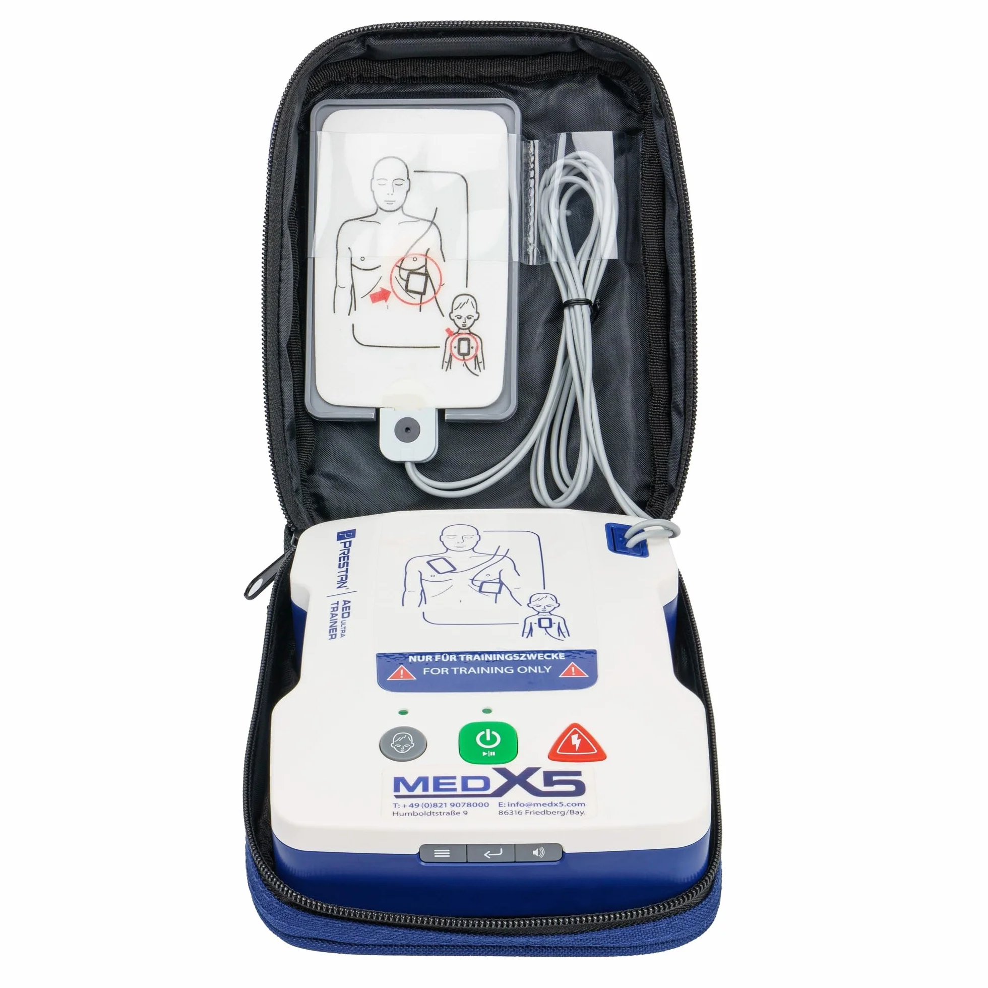UltraTrainer AED Defibrillatore Universale Tedesco Inglese 3 Anni Garanzia