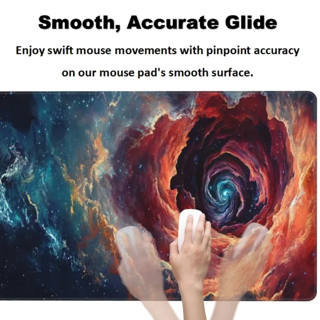 Tappetino Mouse Cosmico Tappetino Mouse XXL 1600 x 800 mm,Notte Stellata Tappetino Scrivania con Base In Gomma Antiscivolo,Tappetino Mouse Gaming Maggiore Precisione e Velocità,Mousepad Gaming qw620