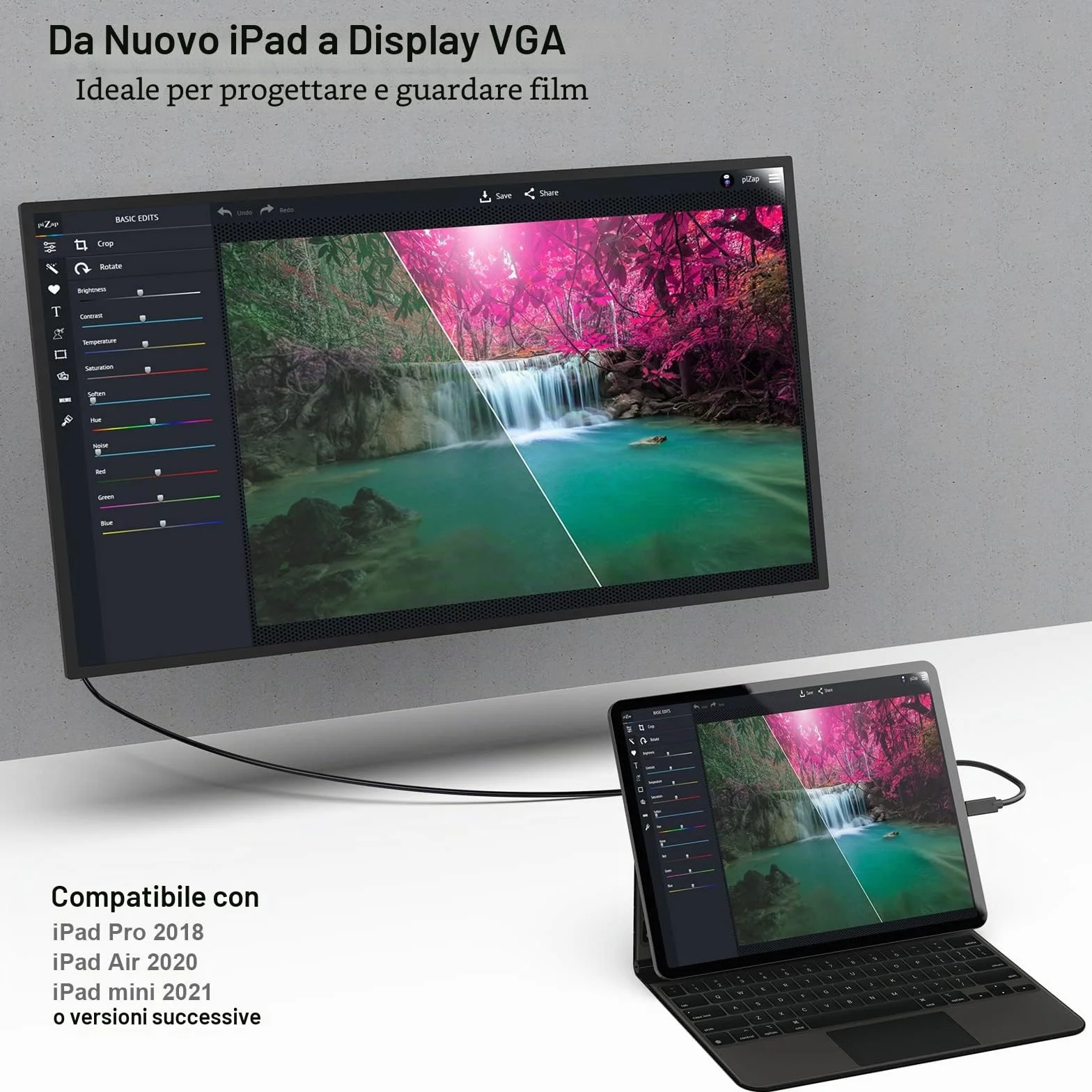 BENFEI Cavo USB C a VGA 1,8 metri compatibile Thunderbolt 3/4 per iPhone 15, MacBook Pro 2023, iPad Pro