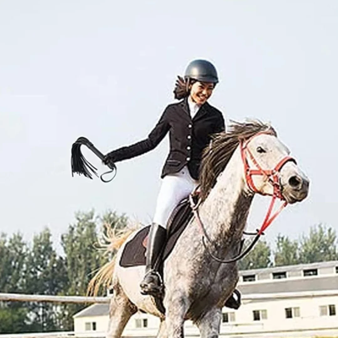 HUNTVE Nero Flogger Frusta di equitazione 3 pezzi