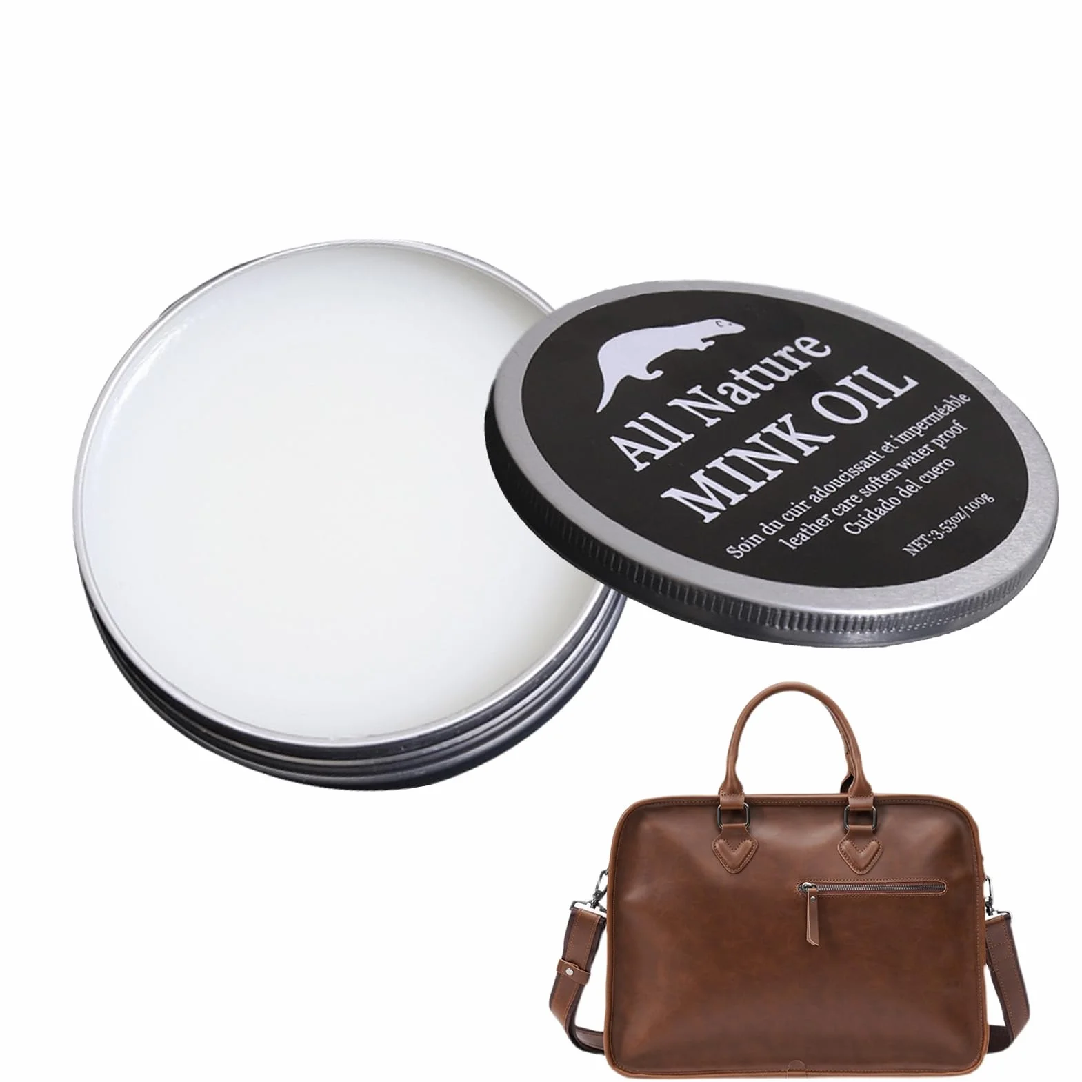 Crema Manutenzione Cuoio 100g Trattamento Pelle per Scarpe Borse Cinture