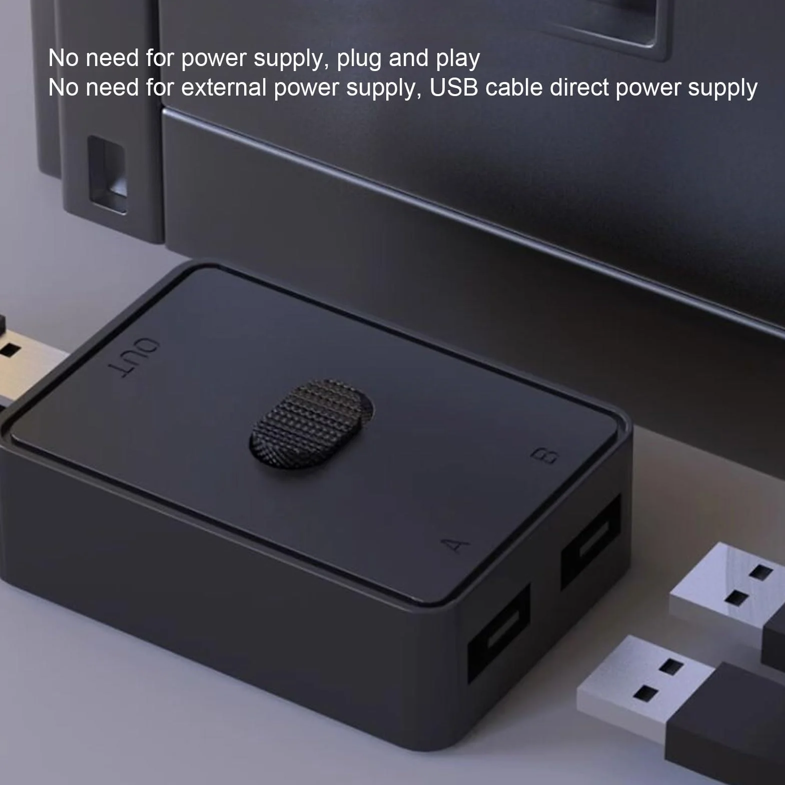 Selettore Interruttore USB 2.0, Commutatore USB Bidirezionale 2 in 1 Uscita o 1 in 2 Uscite 2 Computer Condividono 1 Dispositivo per Tastiera, Mouse, Switch KVM USB per 2 Computer