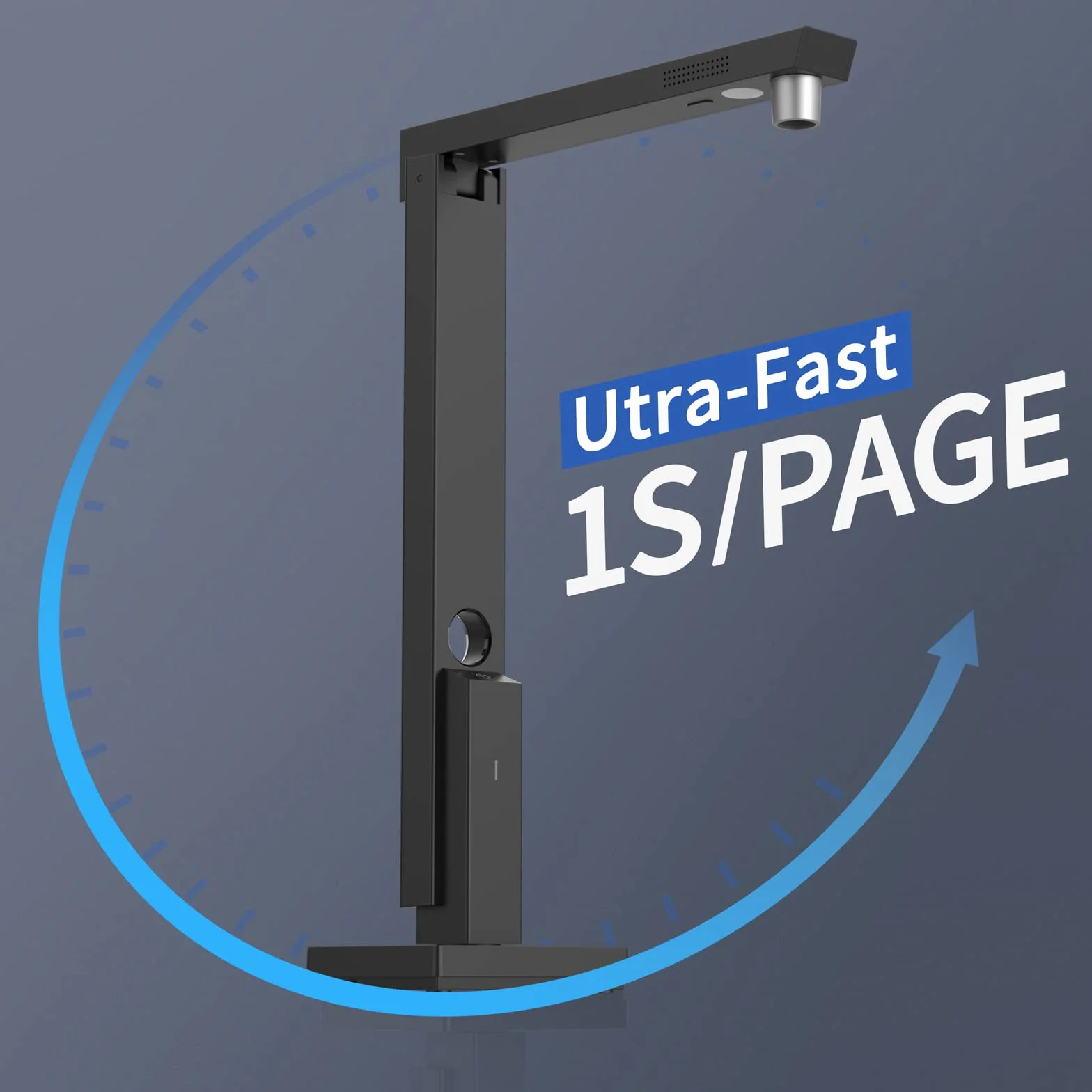 CZUR Lens 12 MP USB-Scanner Mobile per Documenti, Webcam + Scanner Pieghevole 2-in-1, Alta Risoluzione, Scansione Fino a A4, Multilingue OCR per Windows e macOS (Lens 1200)