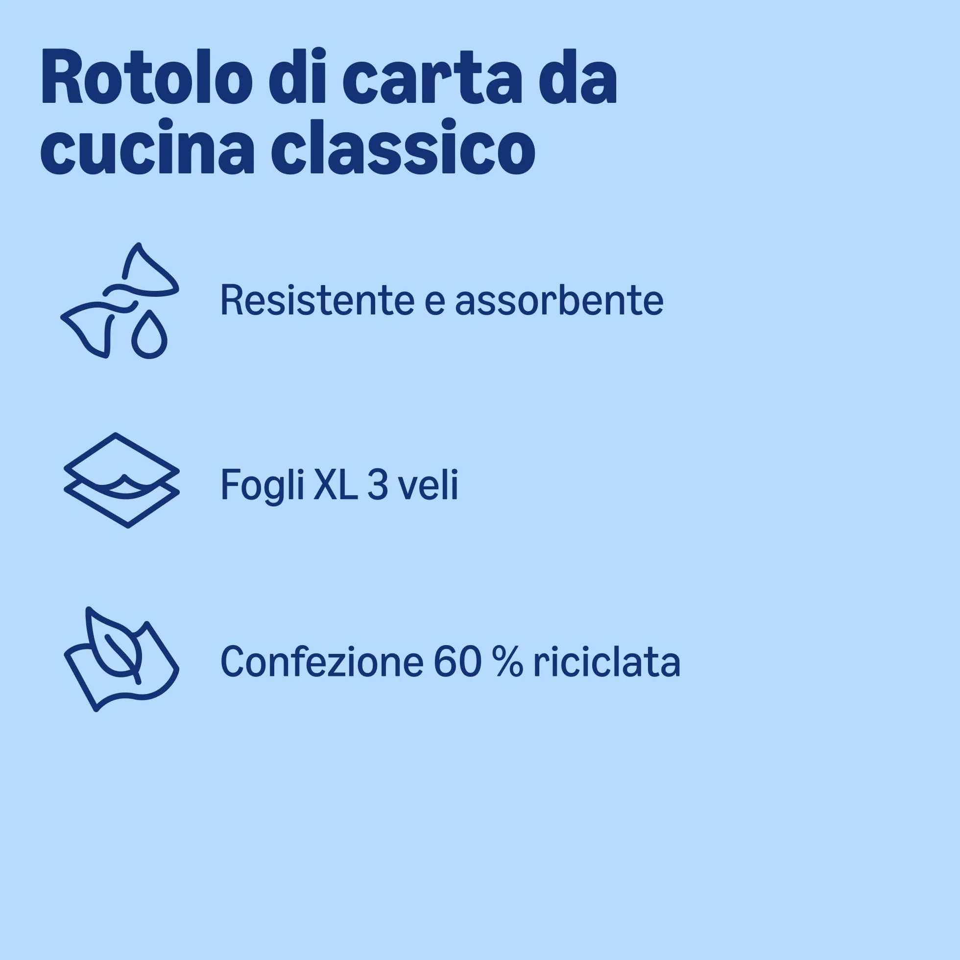 Amazon Asciugamano da cucina super assorbente, 3 strati, 18 rotoli, 80 fogli per rotolo, FSC
