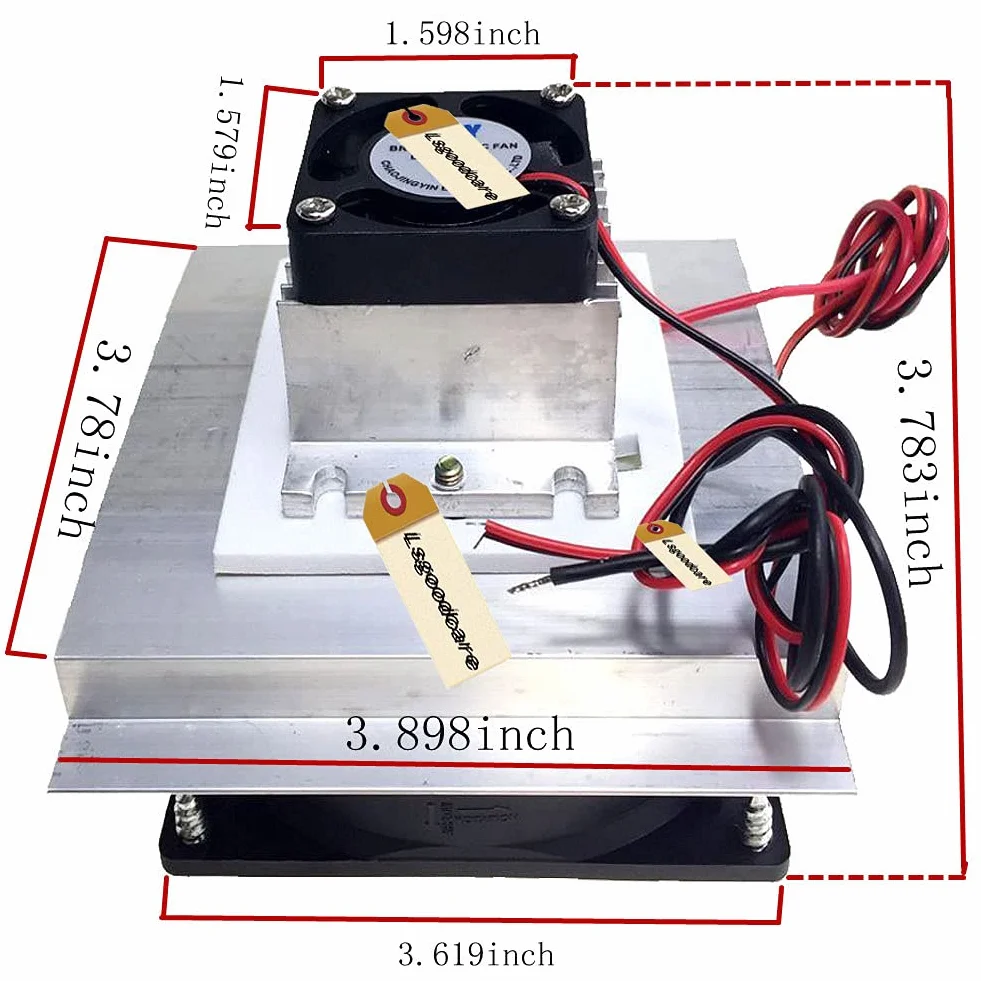 Lsgoodcare Kit di raffreddamento Peltier fai da te 12Volt Semiconduttore Termoelettrico Cooler Sistema di Raffreddamento Peltier TEC1-12706 Kit modulo dissipatore Peltier