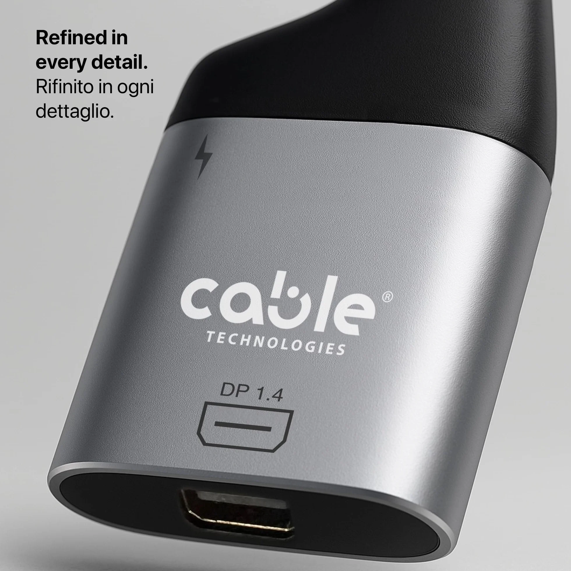 Adattatore da USB C maschio a Mini Display Port 1.4 8K@60Hz femmina + porta USB C femmina 65W PD 3.0, Convertitore Mini DP, Alluminio compatibile con Thunderbolt 3/4, iPhone, Macbook, iPad, Samsung,ec