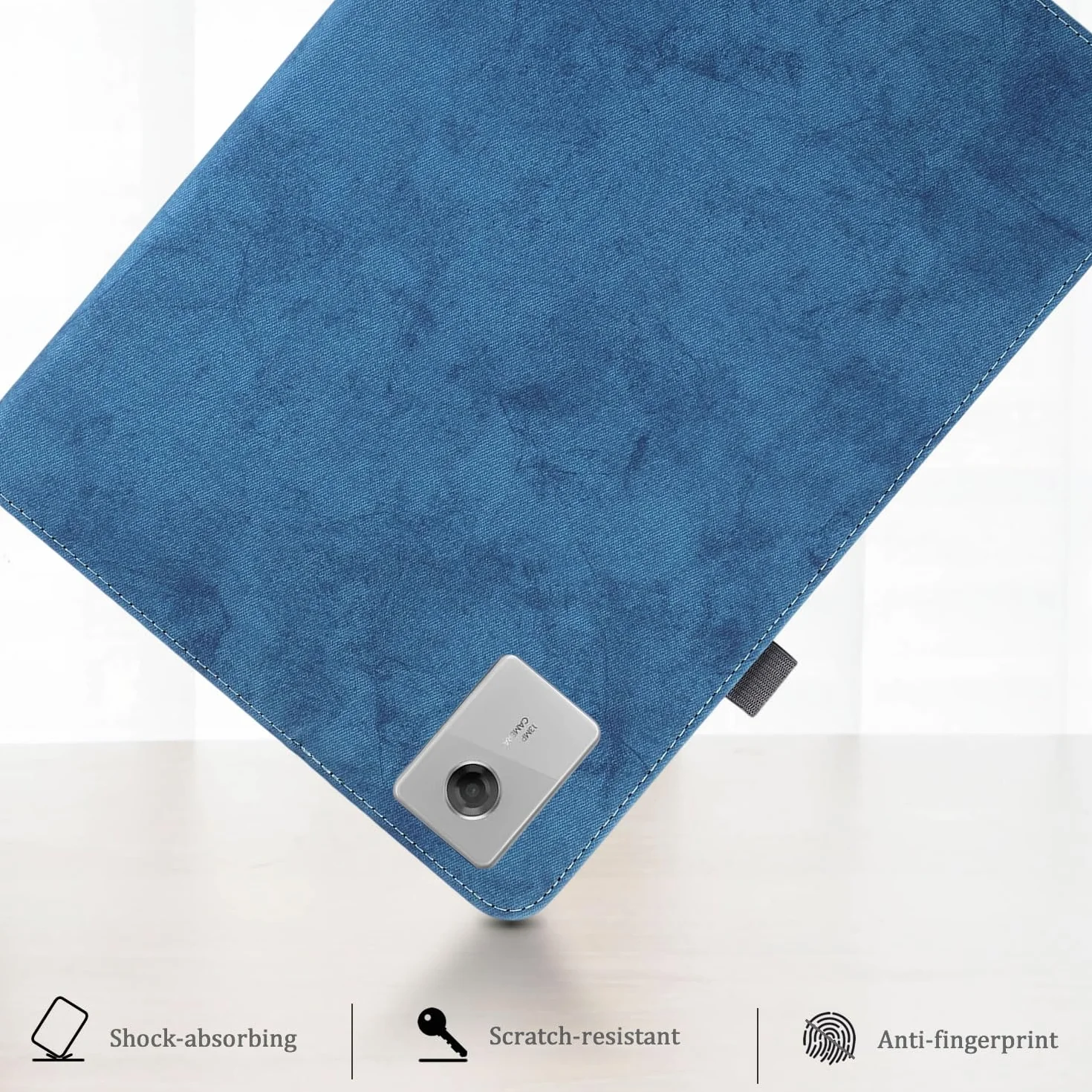 Custodia per Coque pour Lenovo Idea Tab Plus 12.1 pollici TB361FU/ZU Tablet, TPU Cover con Auto Sveglia/Sonno,Blu