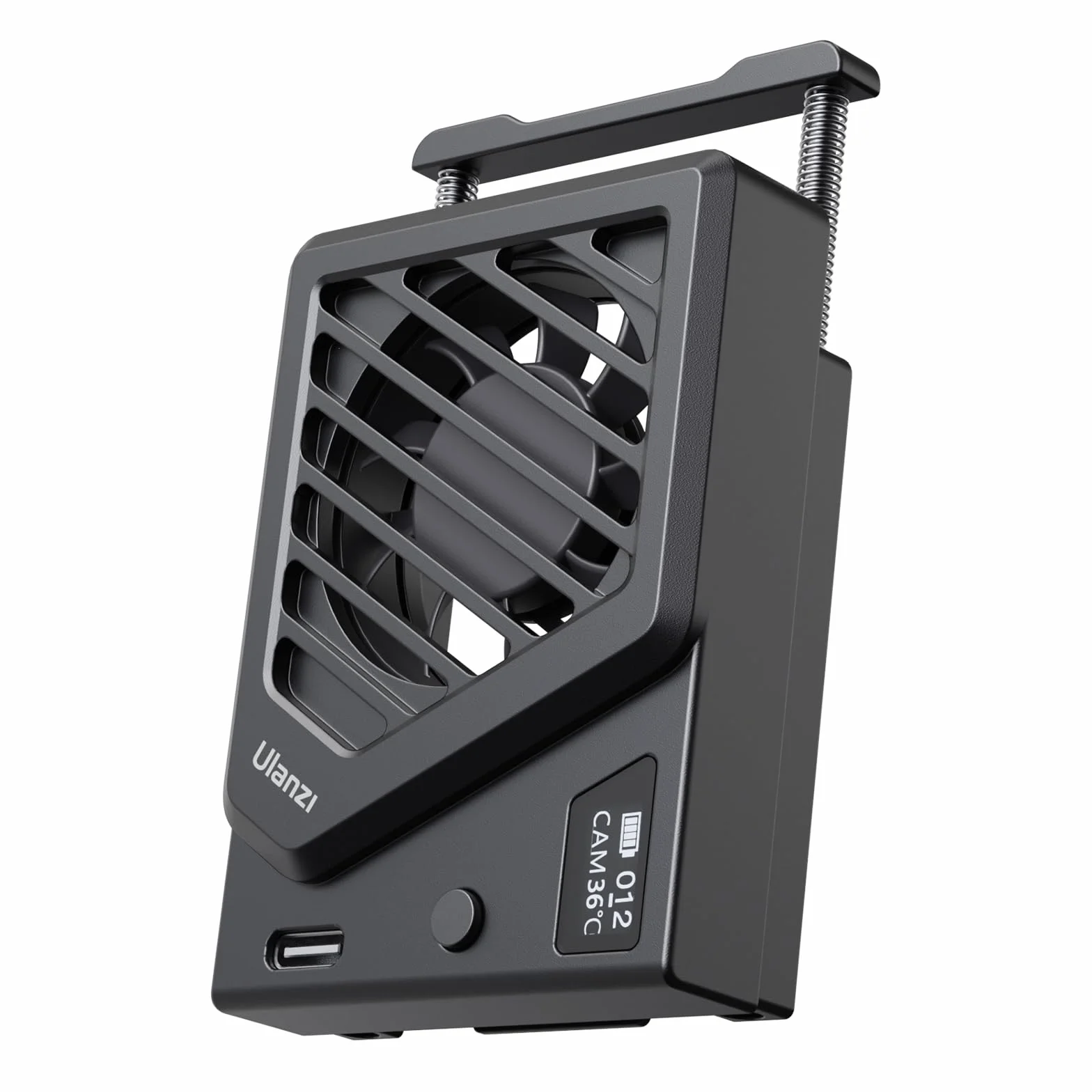 ULANZI CA25 Ventola di Raffreddamento per Fotocamera con Fissazione Molleggiato, Sistema di Cooling Fan per Fotocamera, Monitoraggio in tempo reale, Compatibile con Sony/Canon/FUJIFILM/Nikon