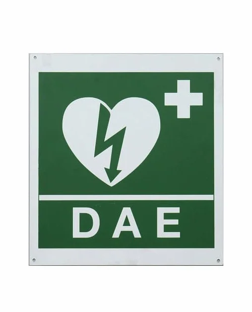 Cartello DAE frontale per defibrillatore