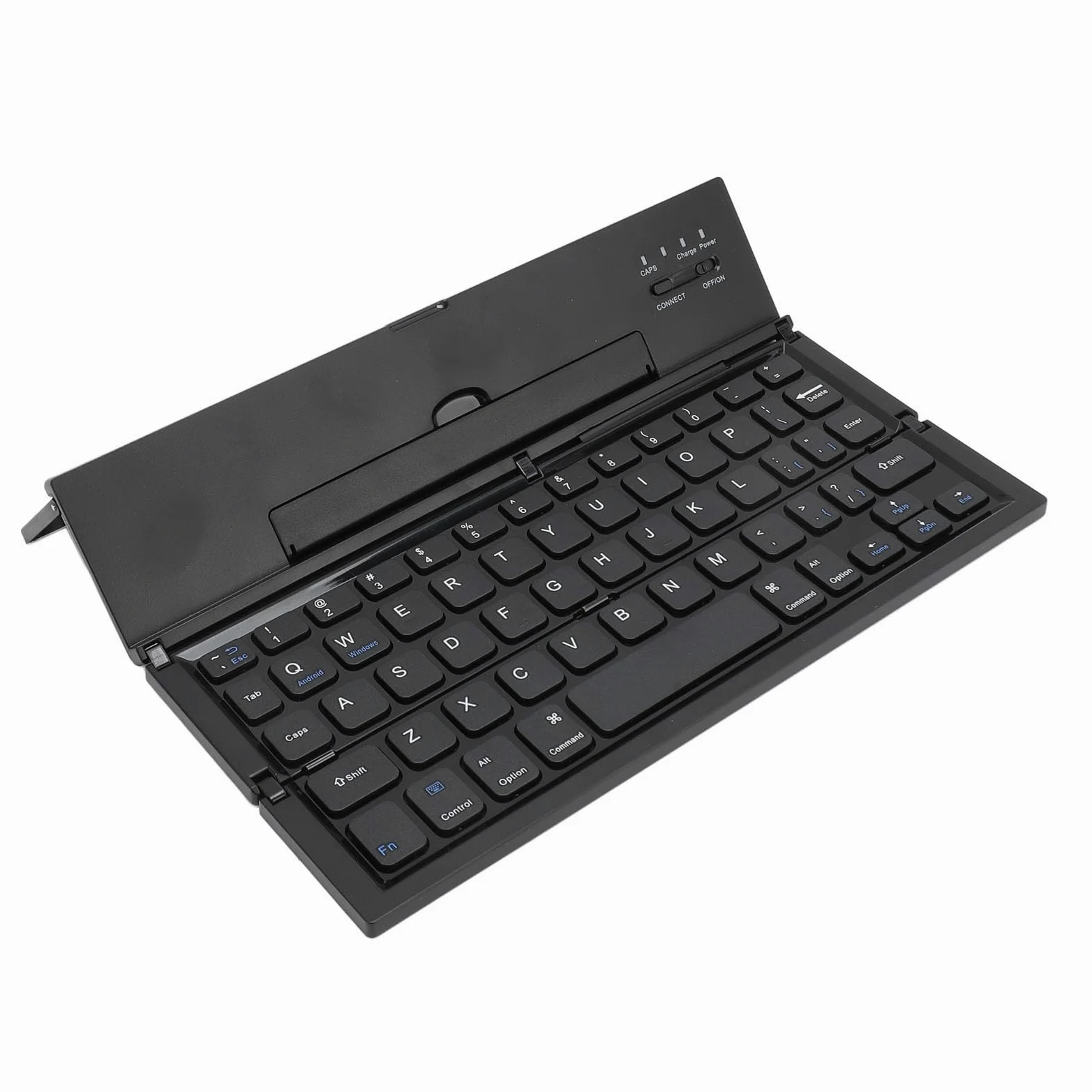 Bewinner Tastiera Bluetooth Pieghevole, Tastiera Wireless Portatile con Supporto per Supporto, Dispositivo Multiplo e Ricaricabile, Tastiera da Viaggio Ultra Sottile per Tablet Laptop