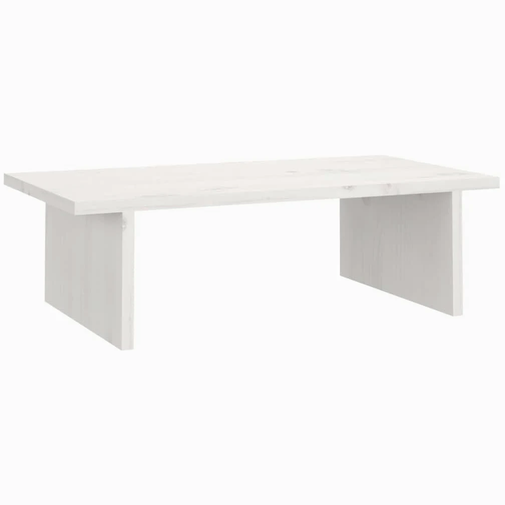 Supporto per monitor 50 x 27 x 15 cm in legno di pino solido bianco 02_0004441