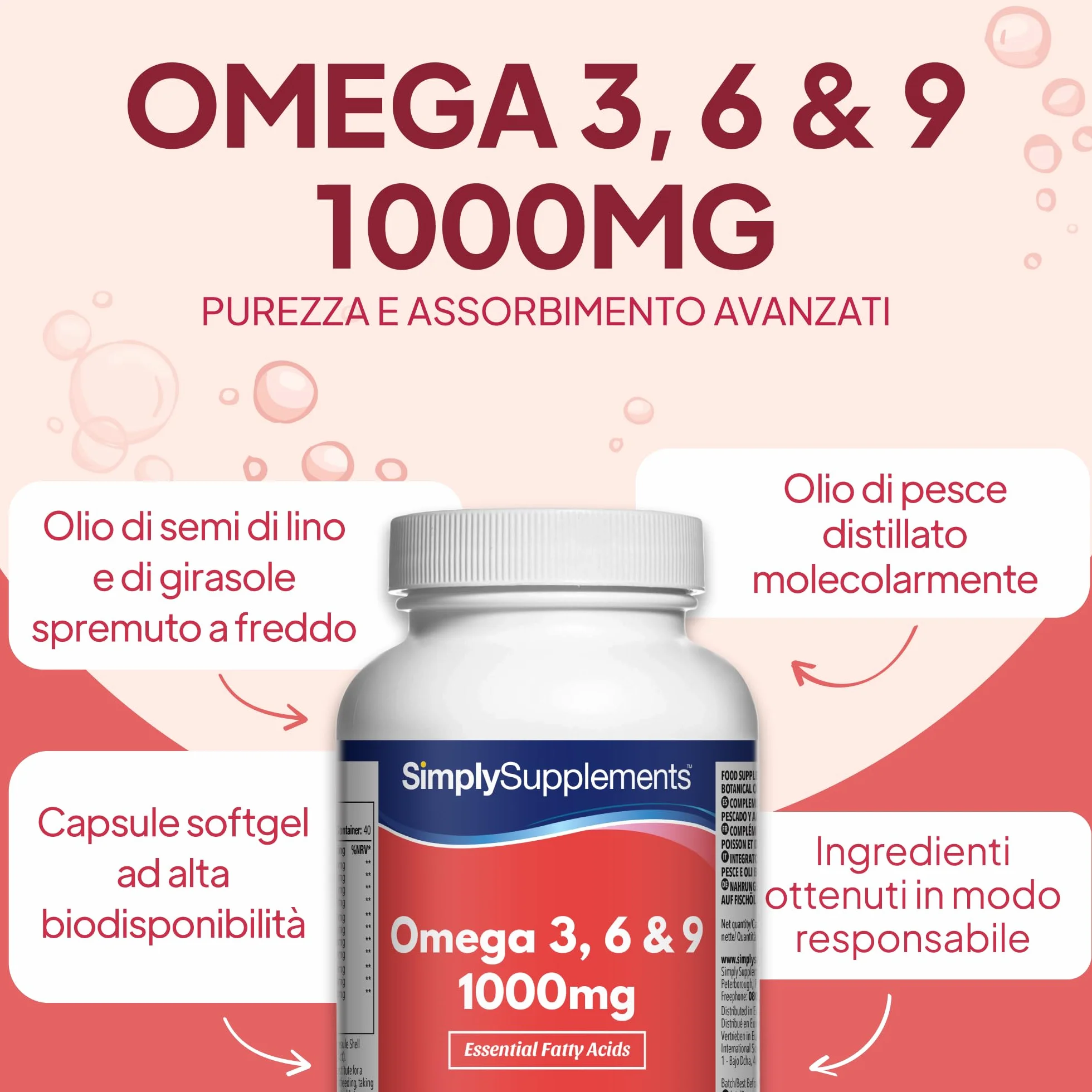 Omega 3-6-9 1000 mg 240 kapsułek SimplySupplements