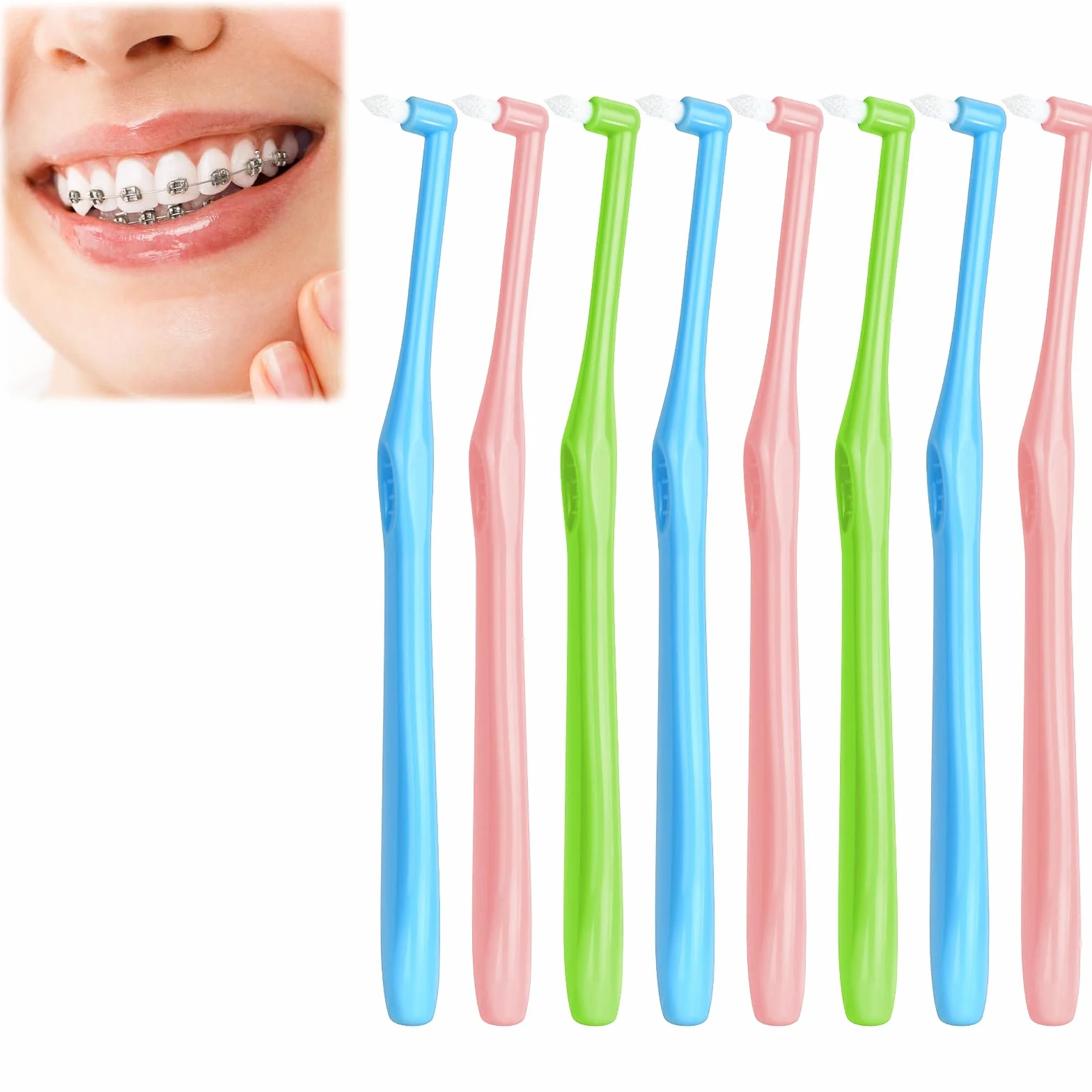 ACWOO Rimozione Tartaro Denti 8 Pezzi Spazzolino Tuft Smacchiatore Denti Professionale Cura Denti
