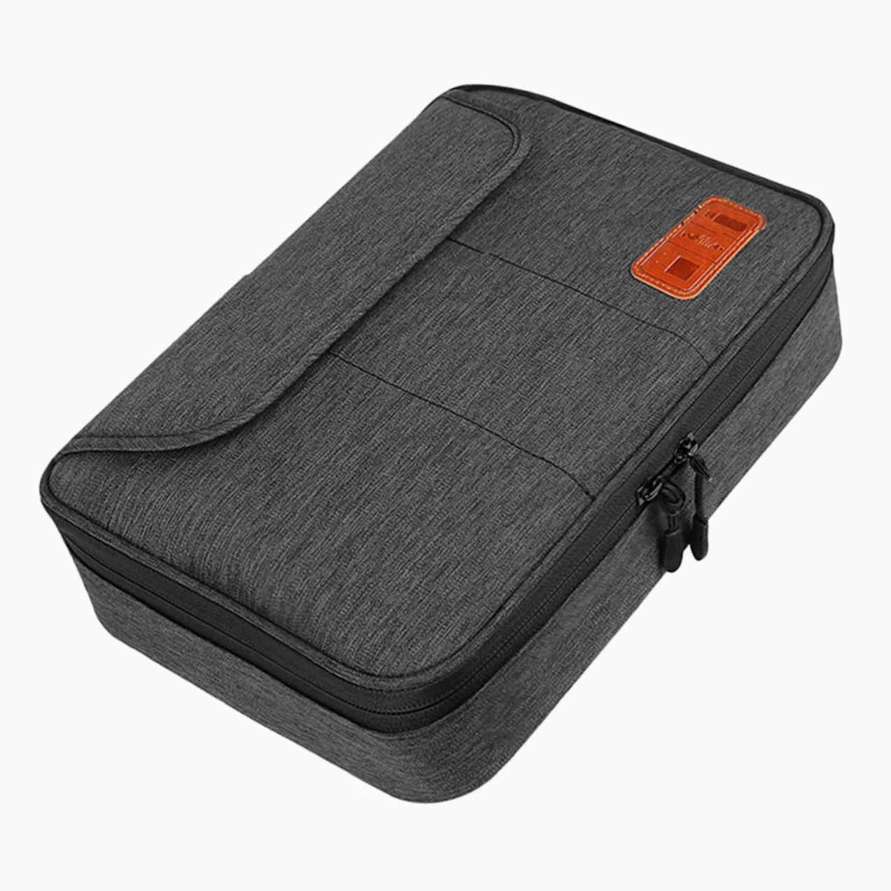 SOIMISS Borsa Porta Cavi Doppio Custodia per Dispositivi Elettronici e Digitali Organizer per Cavi Tasche per Cellulare e Tablet per Viaggio e Trasporto