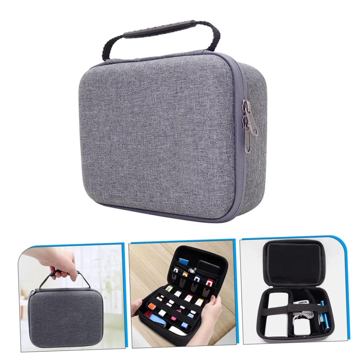 jojofuny Organizer Da Viaggio Per Cavi Elettronici Borsa e Oxford Accessori Elettronici Portatili Per Caricatori e Cavi Usb Design Compatto e Resistente