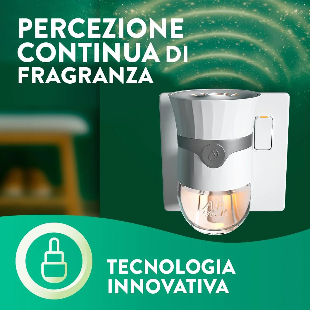 Air Wick Ricarica Diffusore Elettrico Oli Essenziali, 3 Ricariche, Fragranza Lino e Orchidea Bianca, 3x19ml