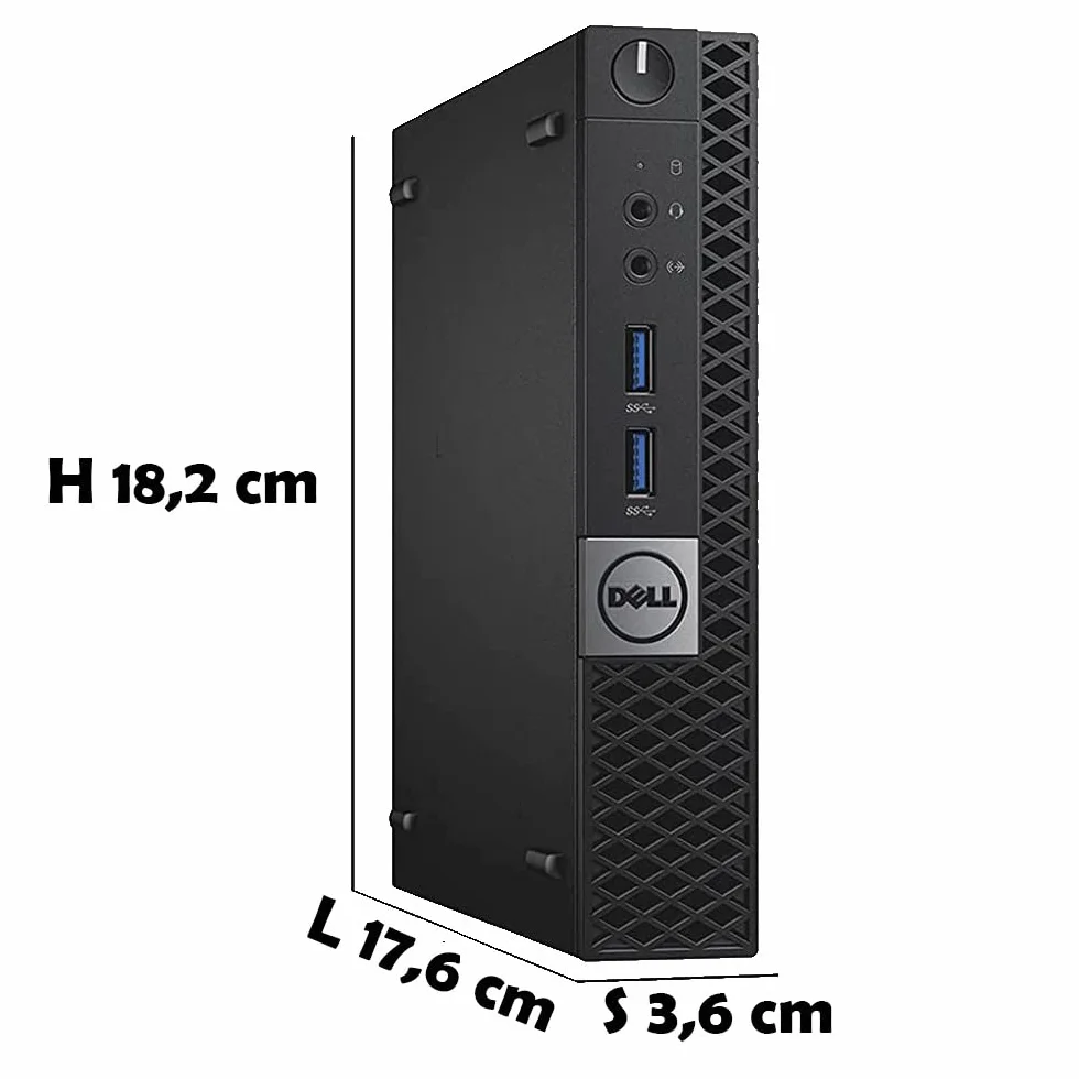DELL OptiPlex 7040 Micro PC Desktop Core i7 3.60GHz 16GB RAM SSD 240GB Windows 11 Pro USB 3.1 HDMI Ricondizionato
