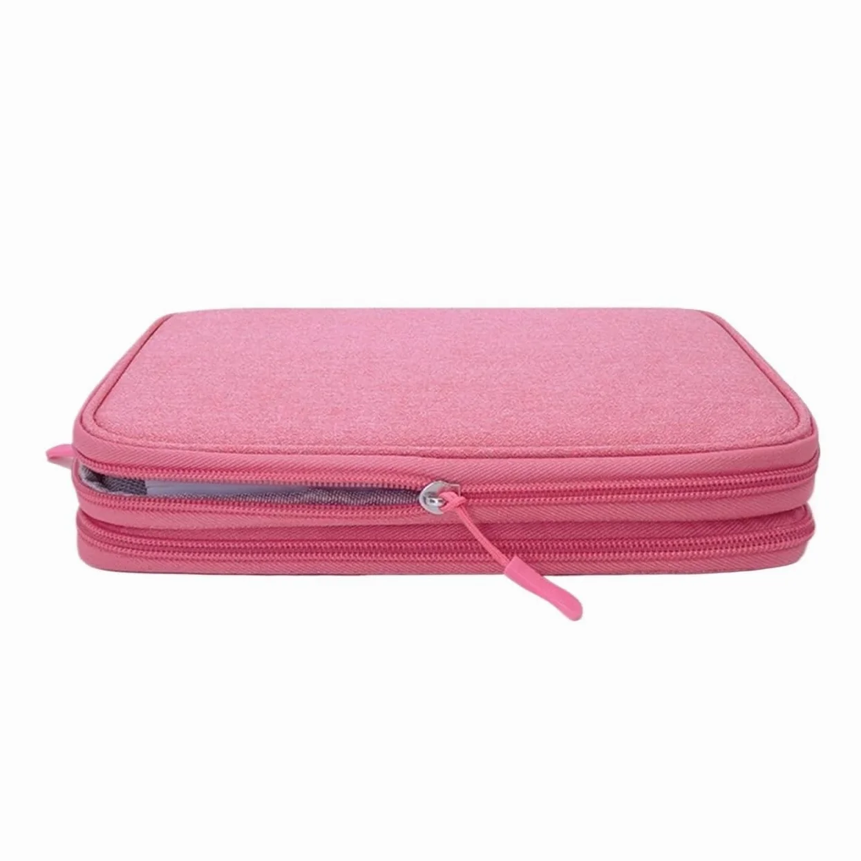 Borsa for organizer for cavi da 2 pezzi Borsa da viaggio for gadget a doppio strato Accessori for elettronica Custodia for cavi Borsa for tablet for lettore di giochi Per Cavi, Caricabatterie(Pink)