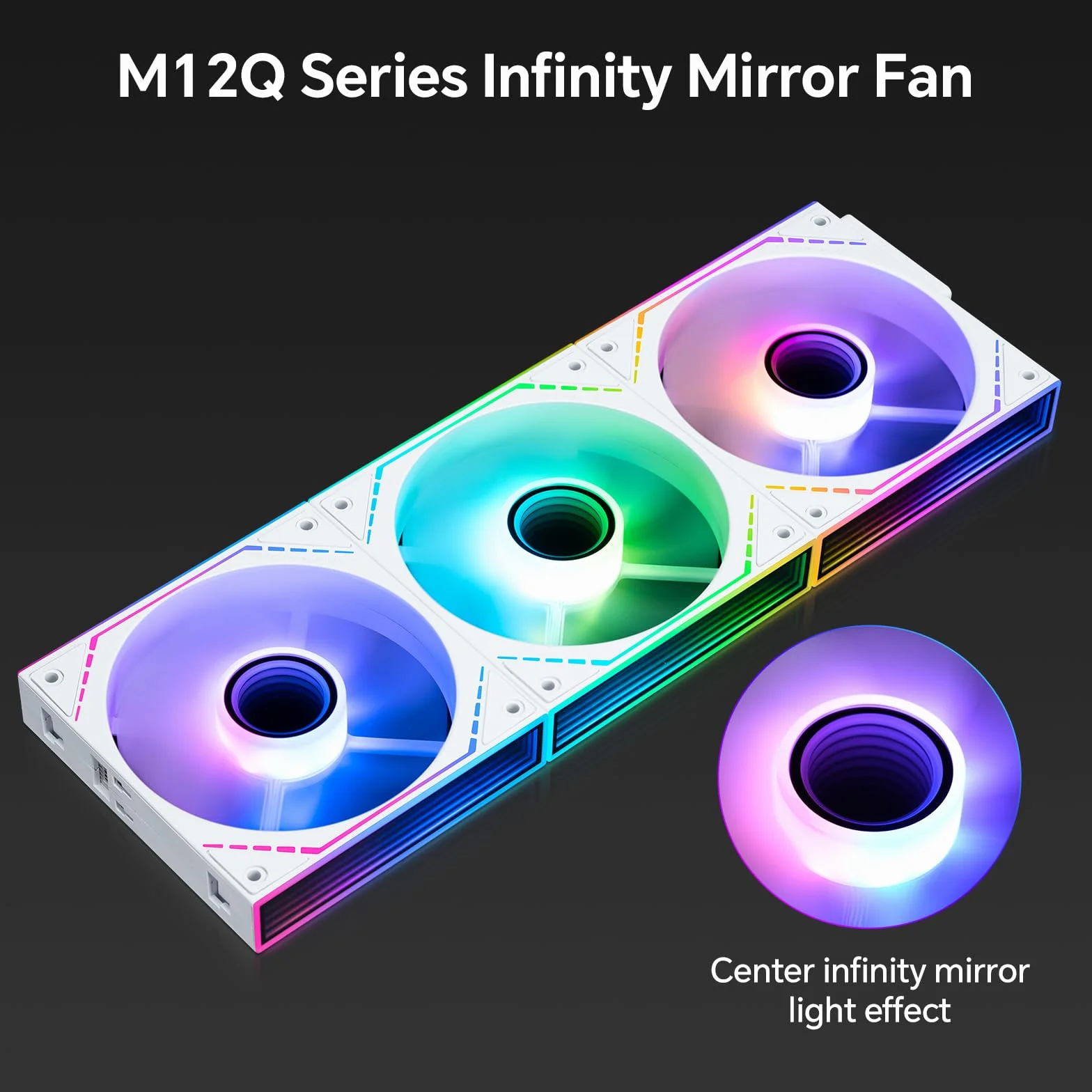 Thermalright TL‑M12QRW-S X3 Ventole per case PC da 120 mm con lama inversa, flusso d'aria 1500 giri/min, catena a margherita ARGB, illuminazione a specchio infinito, confezione da 3
