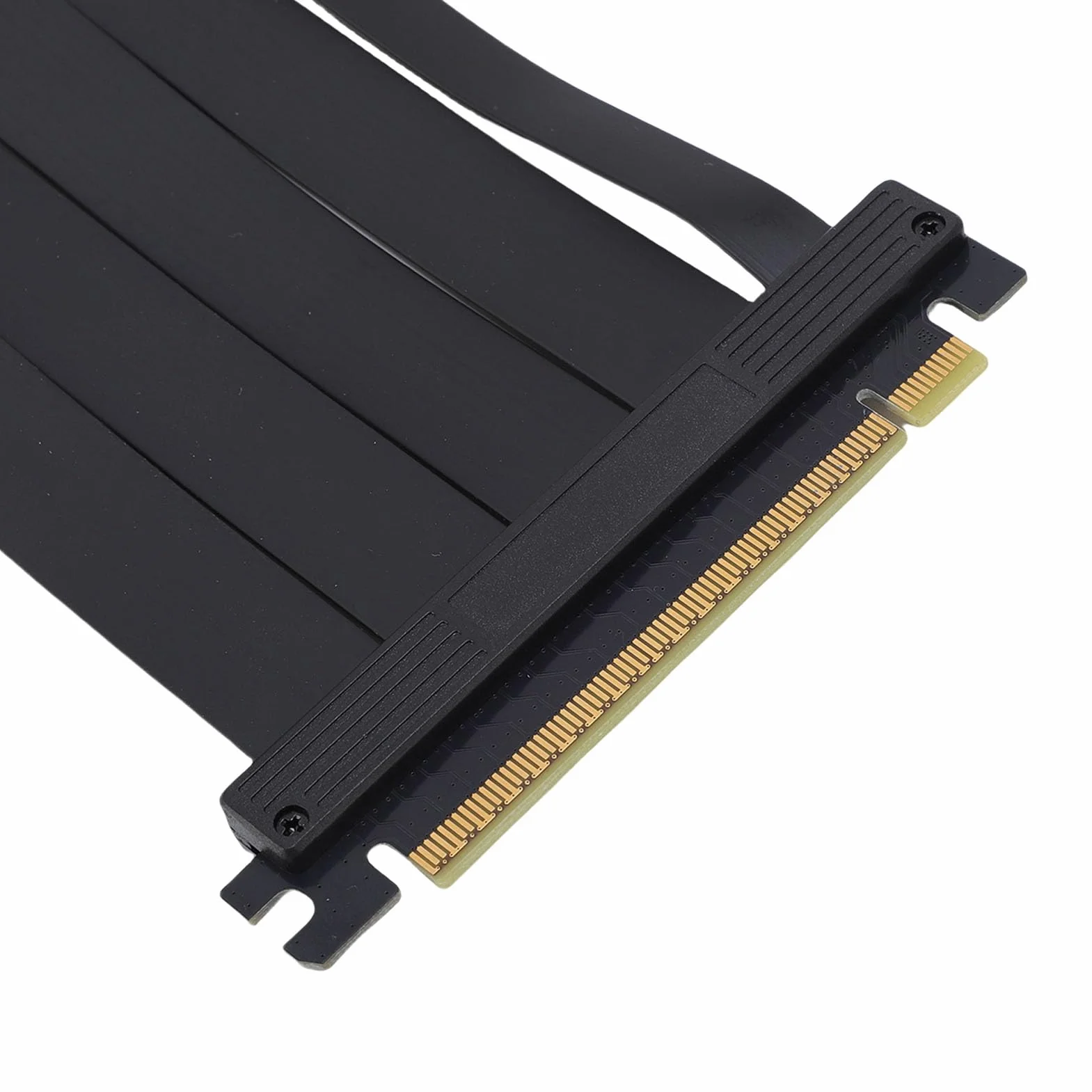PCIE 5.0 X16 Cavo di Riser 20 Cm 128gbps 90 ° Estensione GPU Angolare a Destra per RTX 4090/Ti, Adattatore Schermato Flessibile All'indietro con Protezione del Cavo (nero)