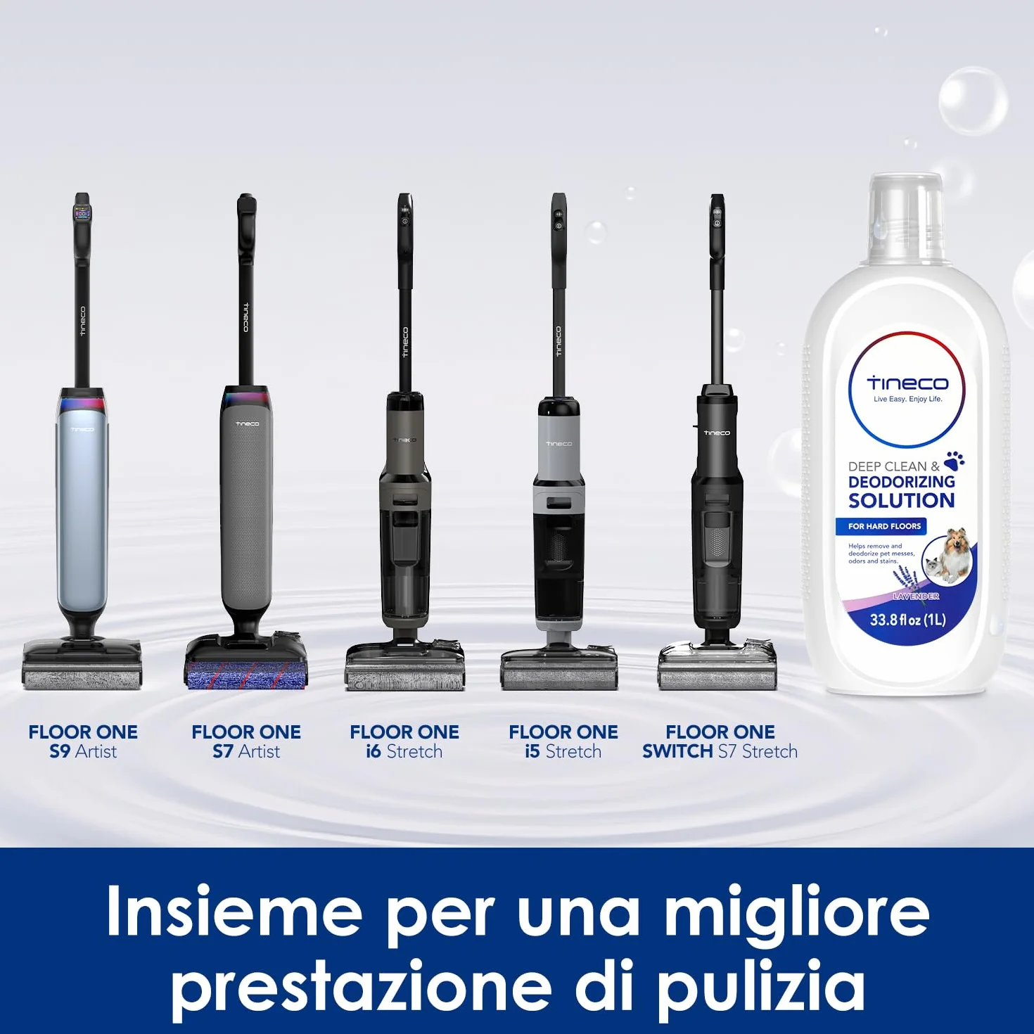 Tineco Soluzione Pulizia Pavimenti 1L Lavanda per iFloor 2/3 Breeze FLOOR ONE S3 S5 S5 Pro 2 S6 S7 Pro