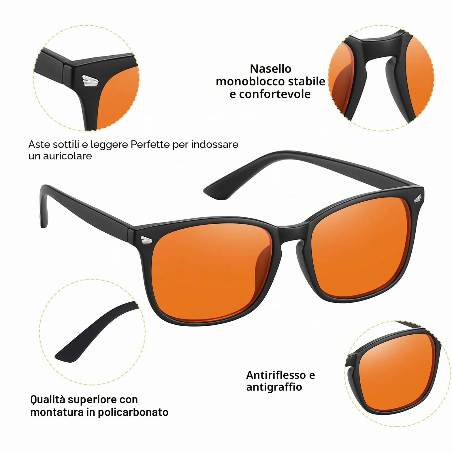 Okany Occhiali Gaming con Filtro Luce Blu UV400 Protezione Schermo Affaticamento Oculare