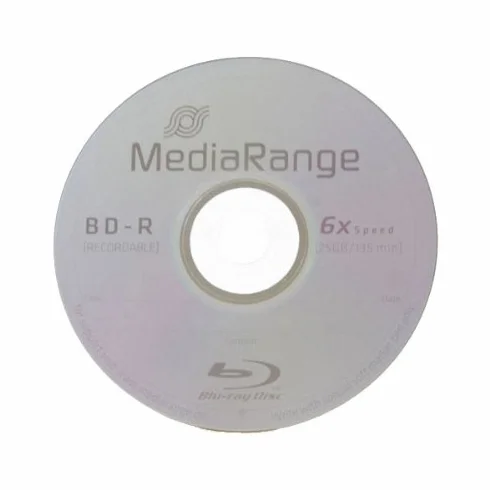 BLU-RAY - Mediarange BD-R 25Gb, velocità di 6x - Campana di 50 pz