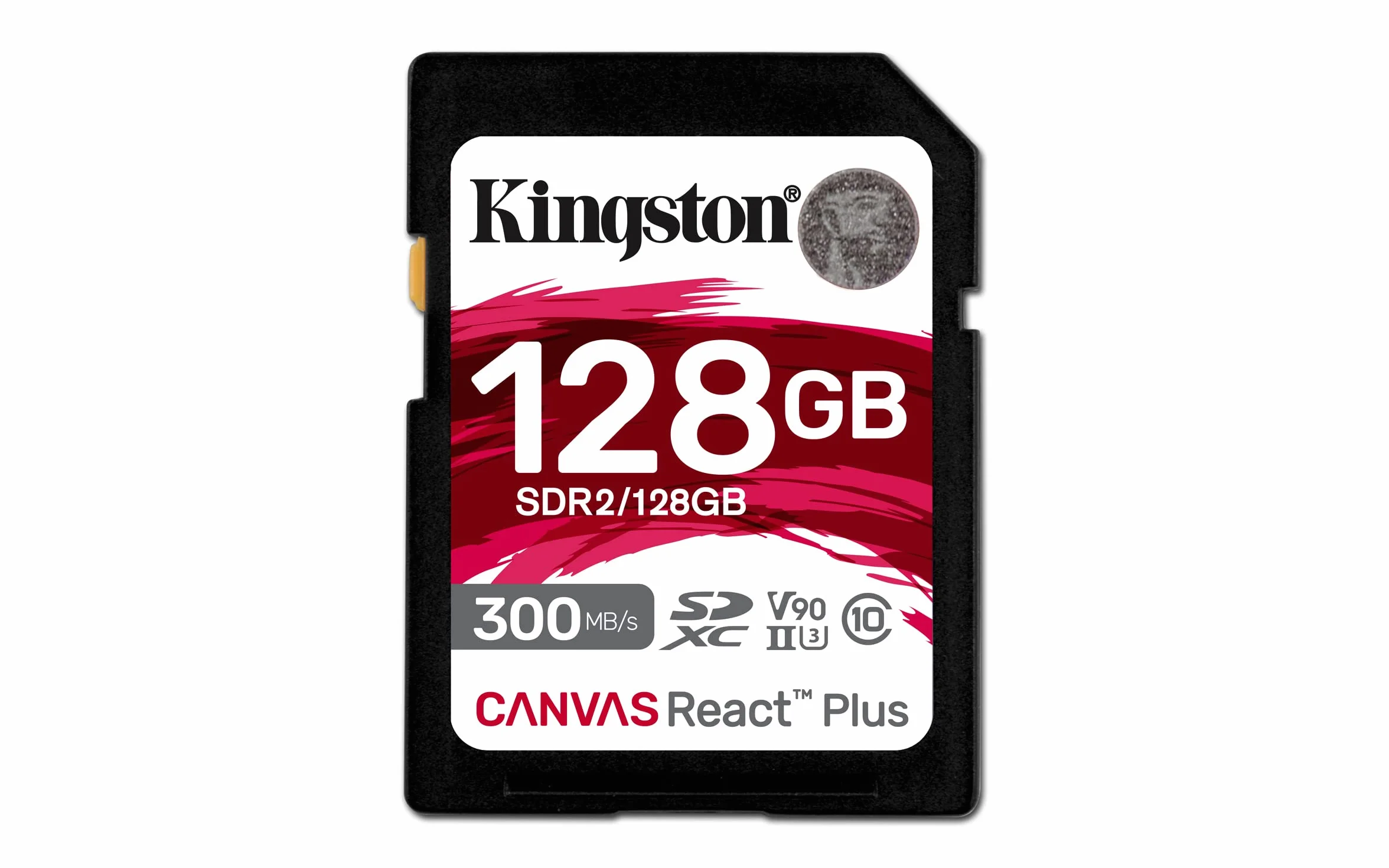 Kingston Scheda di memoria SDXC Canvas React Plus da 128 GB UHS-II 300R/260 W U3 V90 per Full HD/4K/8K - SDR2/128 GB