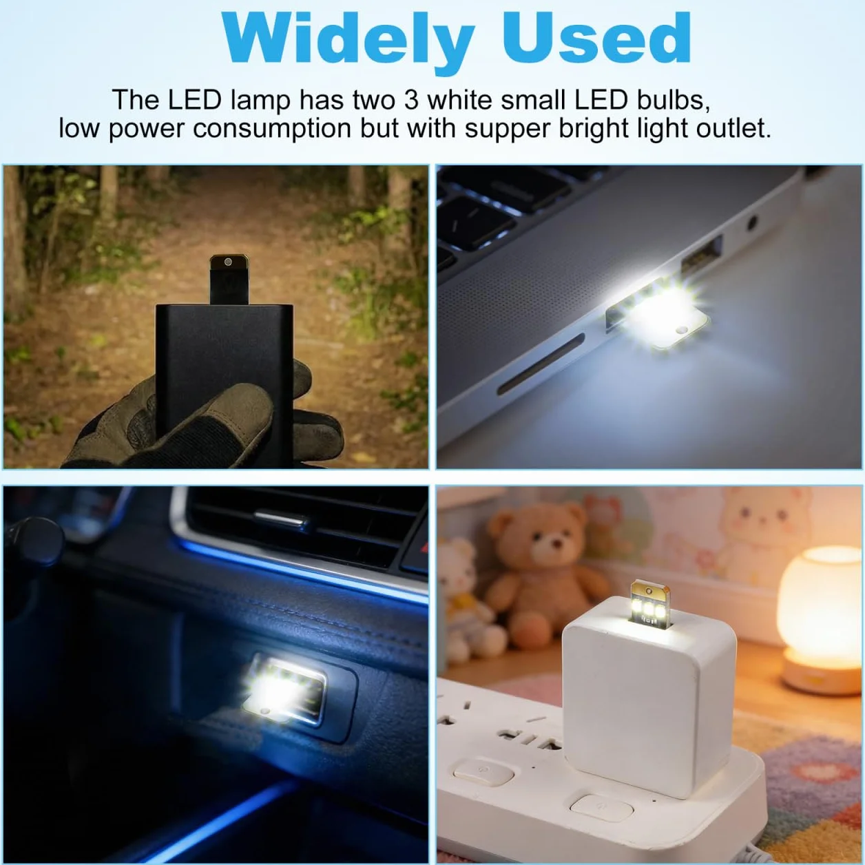 Homoyoyo Set di 5 mini USB LED luce portatile per computer portatile e da campeggio, versione PCB, ideale per emergenze, escursionismo e attività all'aria aperta